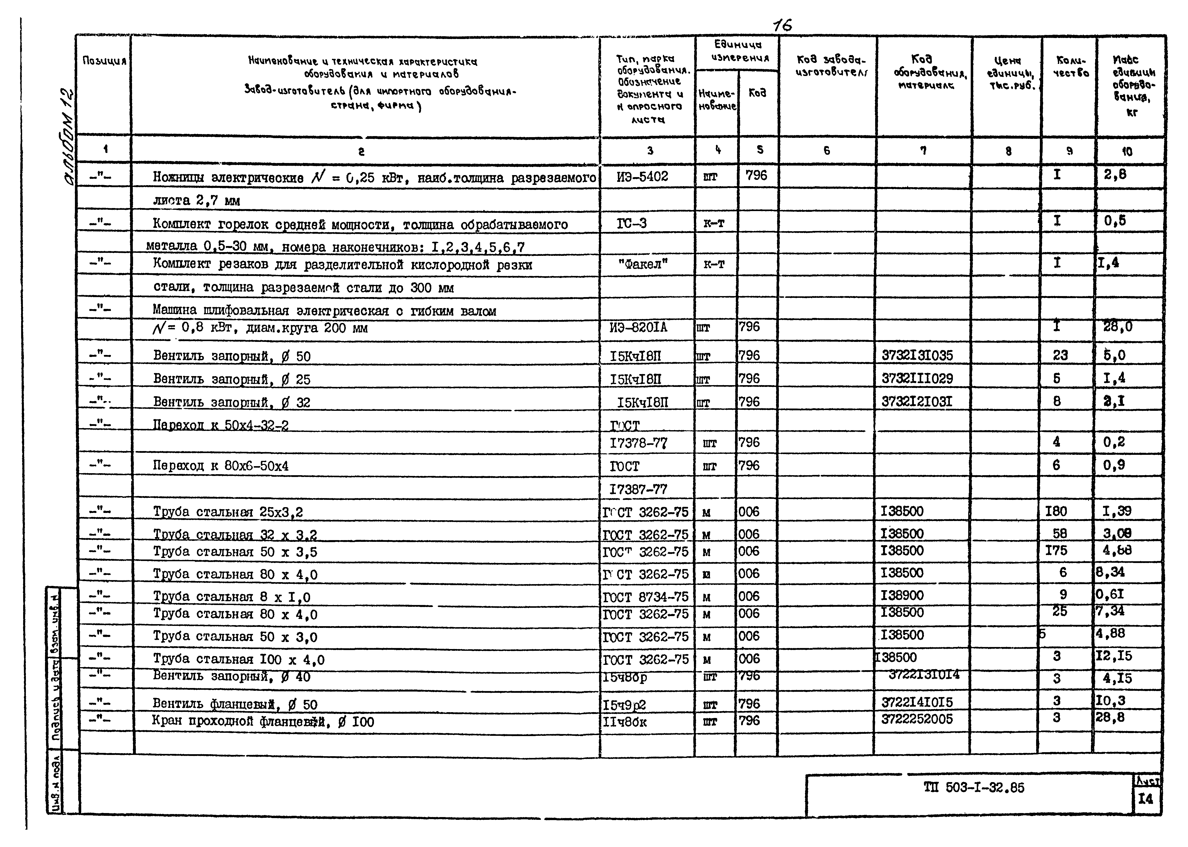 Типовой проект 503-1-32.85