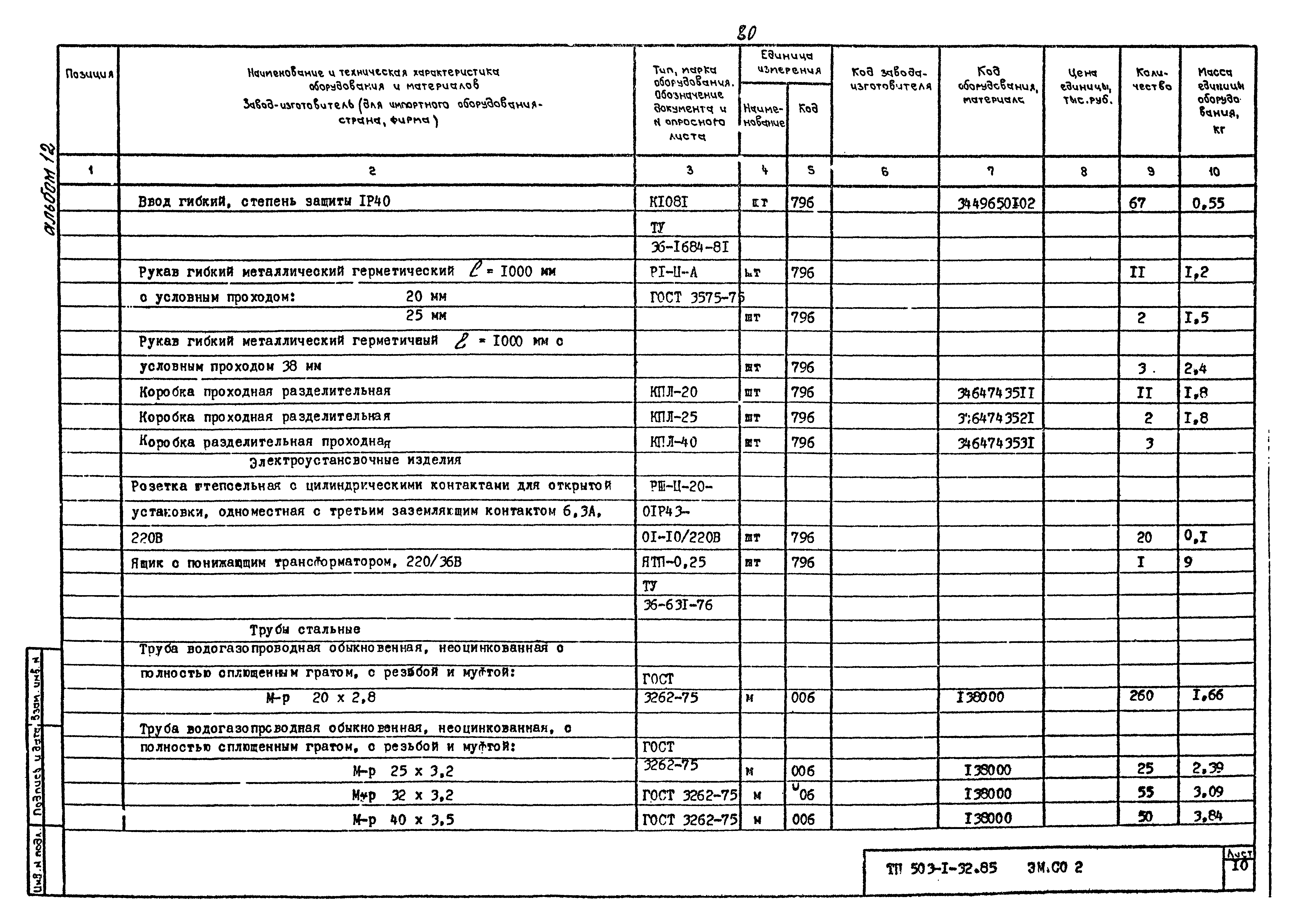 Типовой проект 503-1-32.85