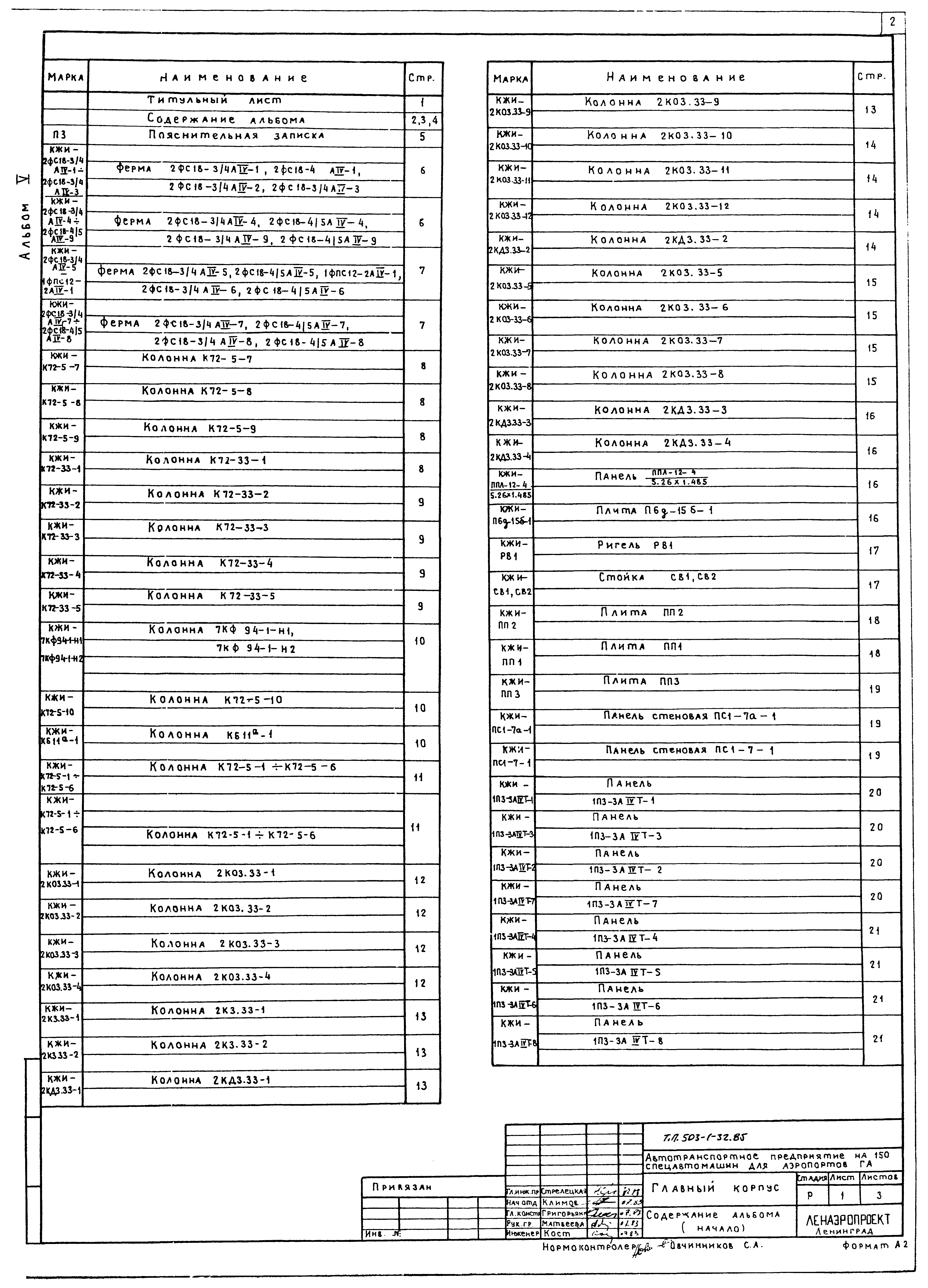 Типовой проект 503-1-32.85