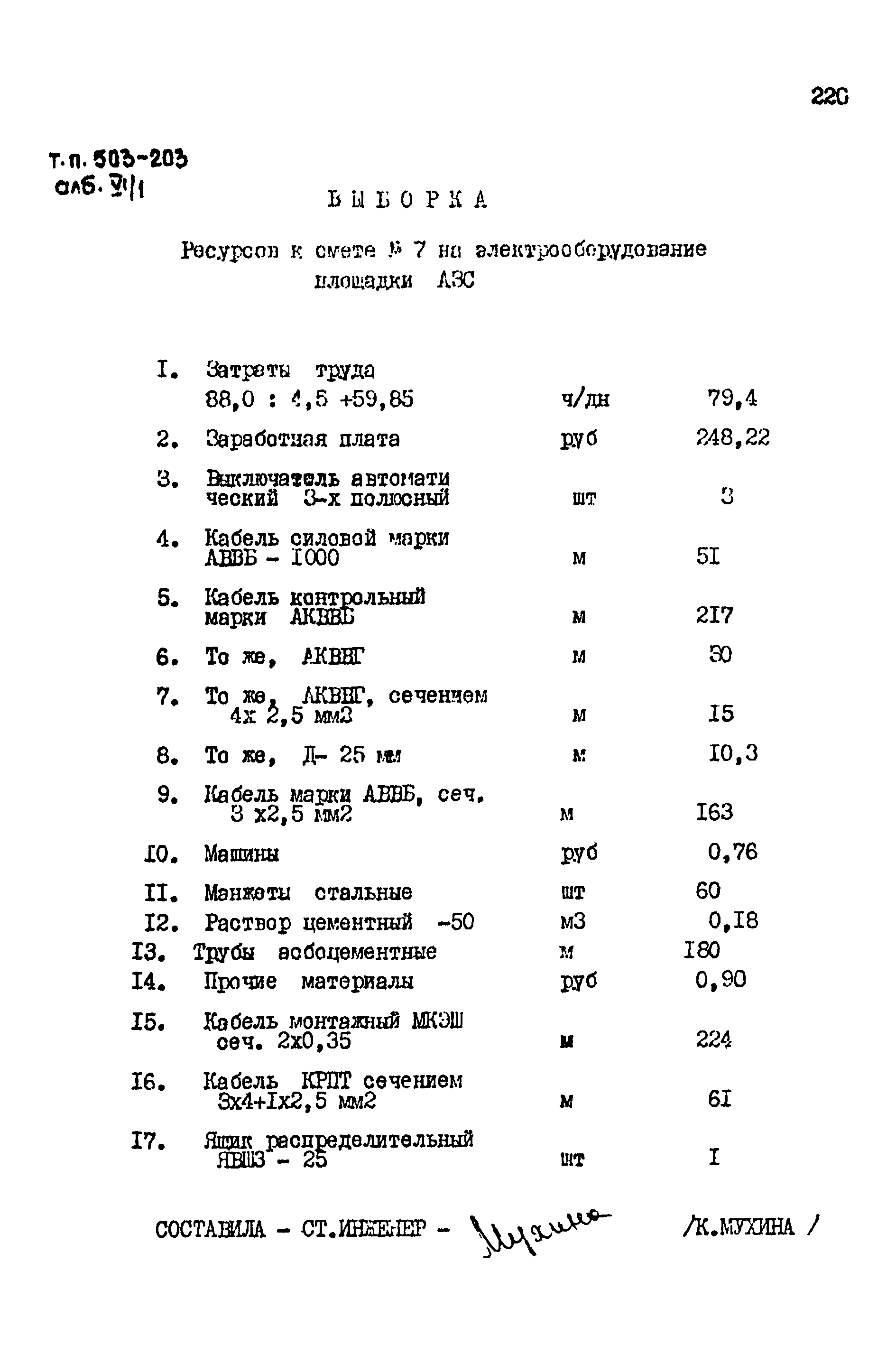 Типовой проект 503-203