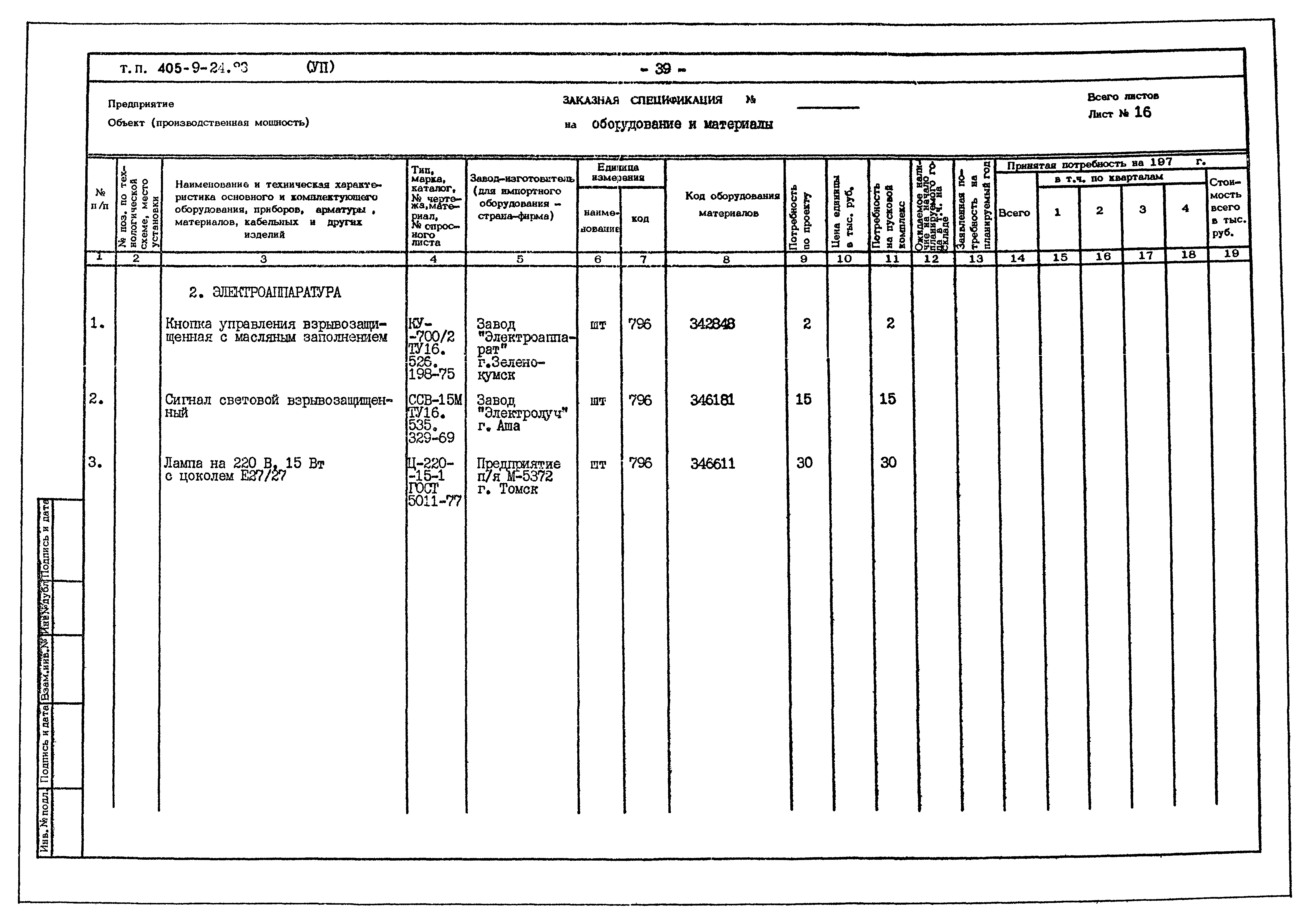 Типовой проект 405-9-24.83