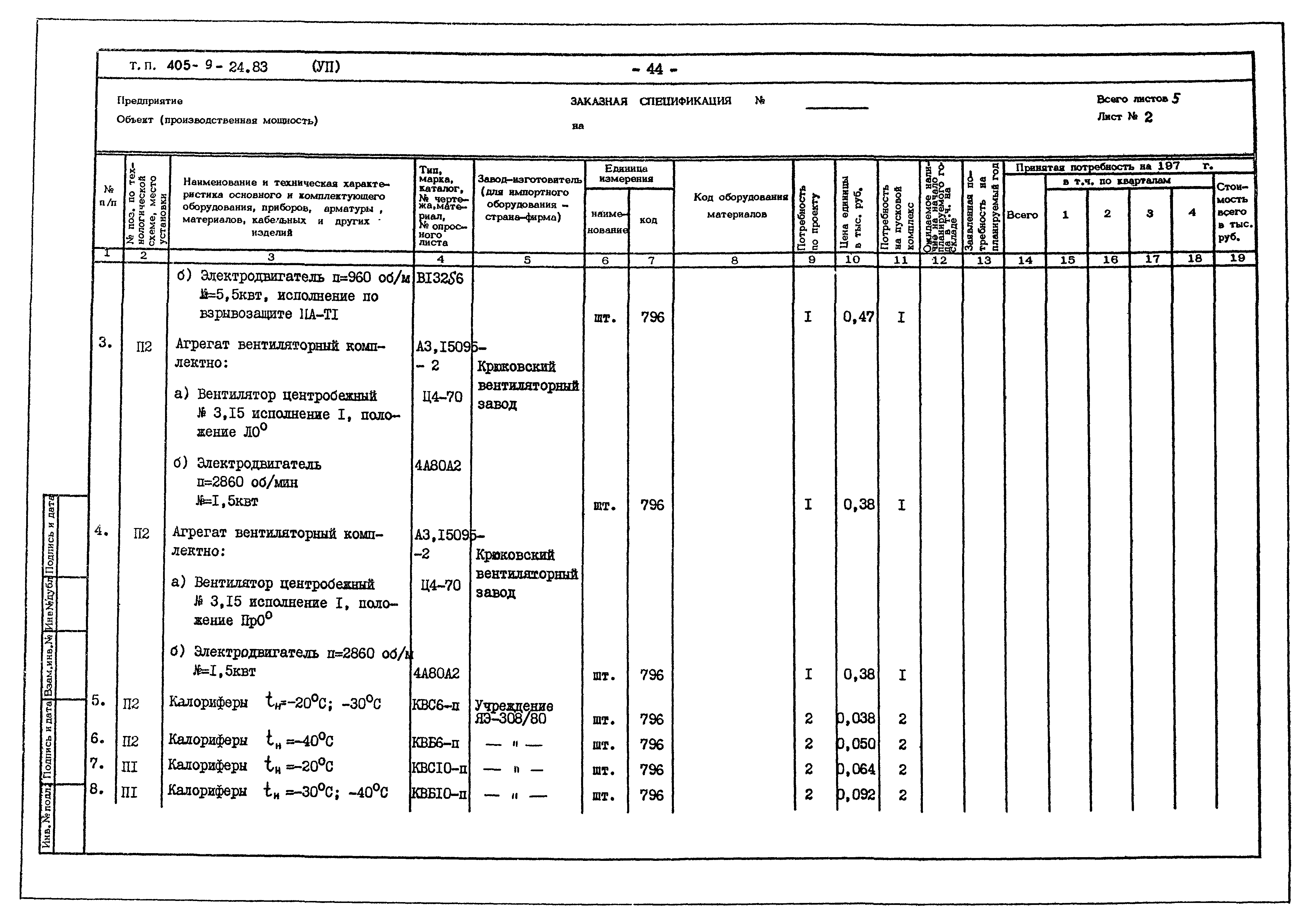 Типовой проект 405-9-24.83