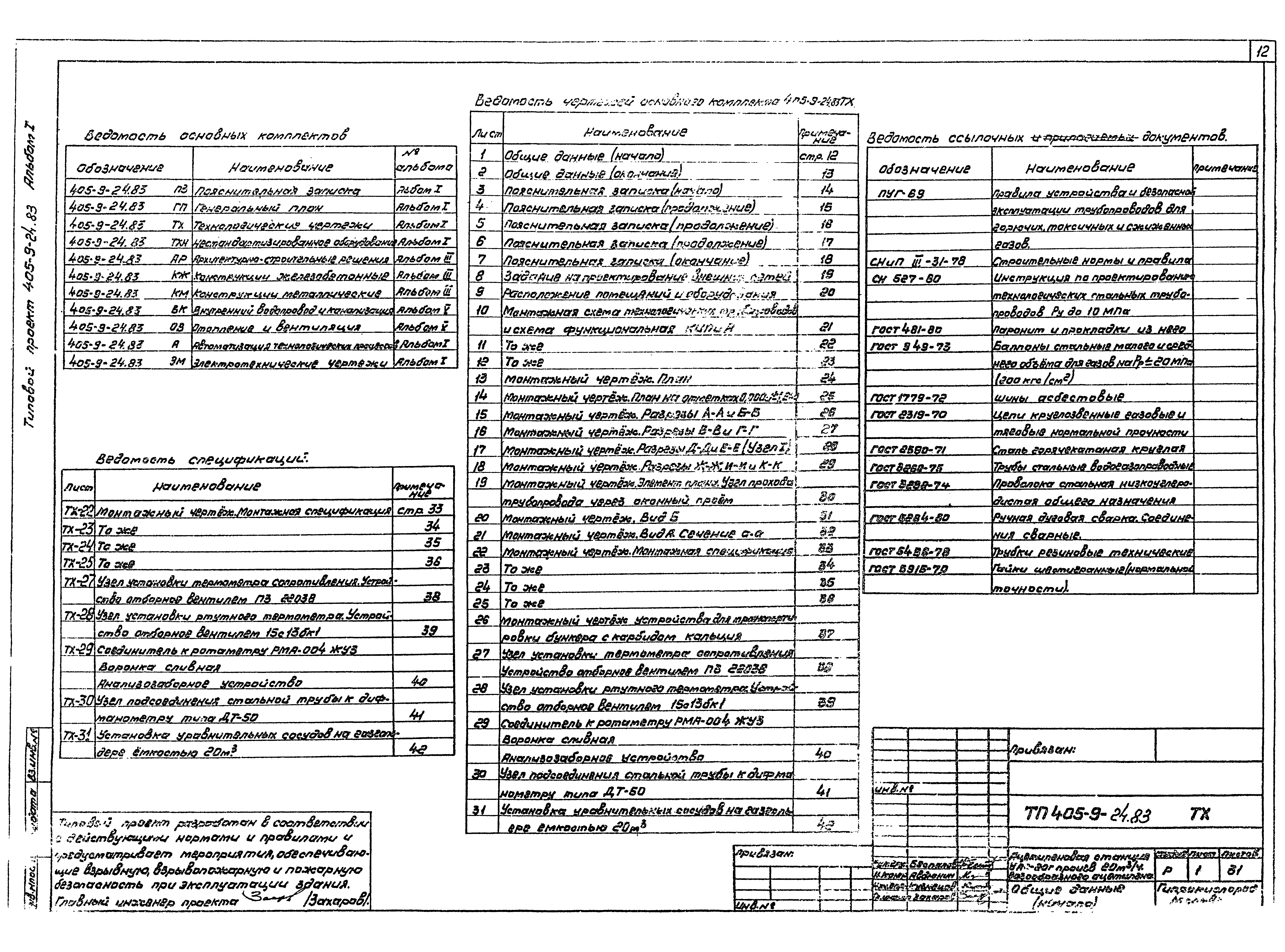Типовой проект 405-9-24.83
