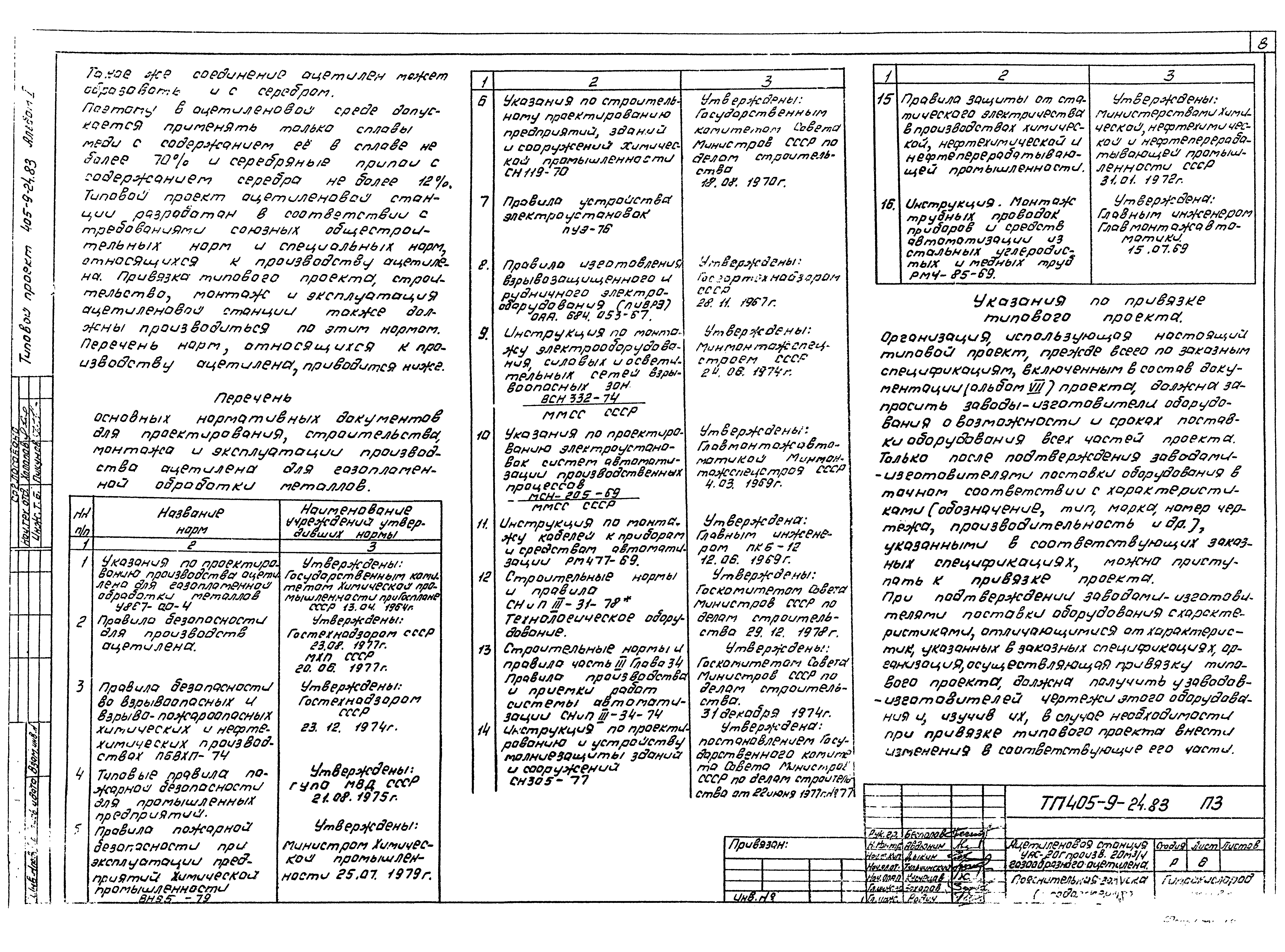 Типовой проект 405-9-24.83
