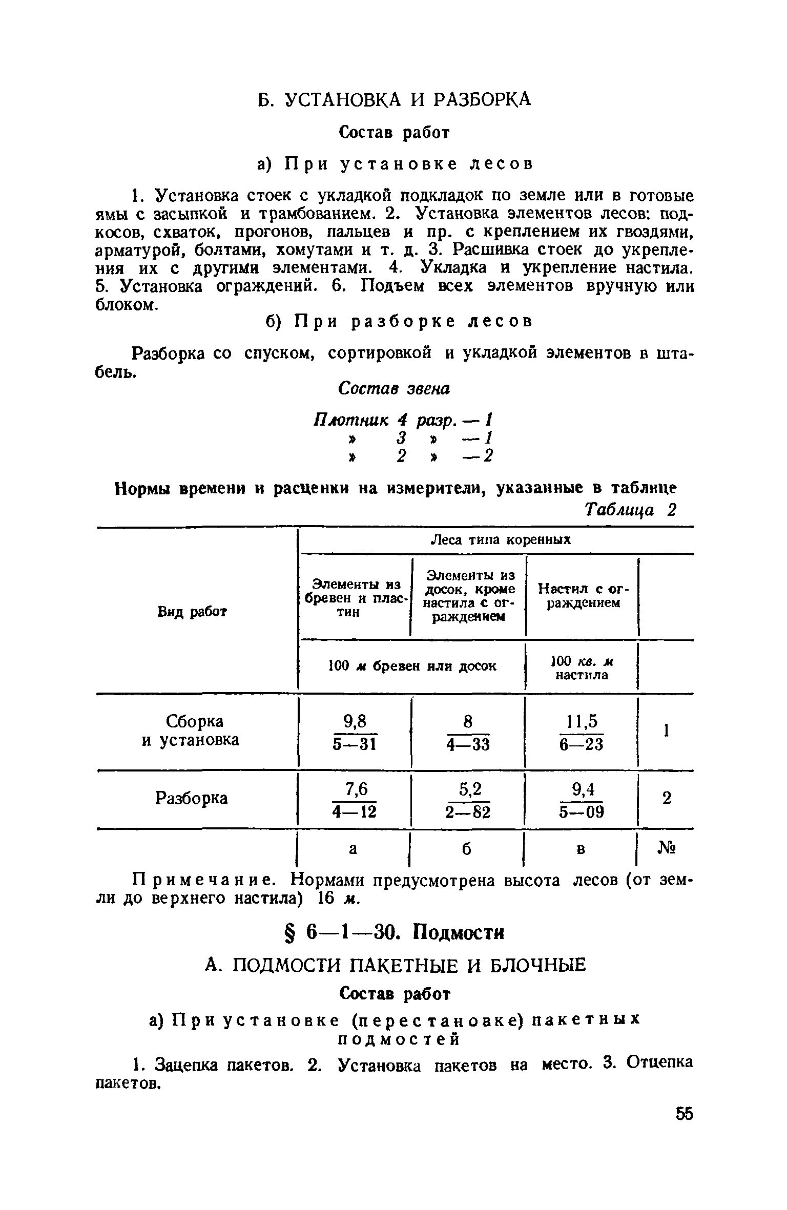 установка подмостей енир