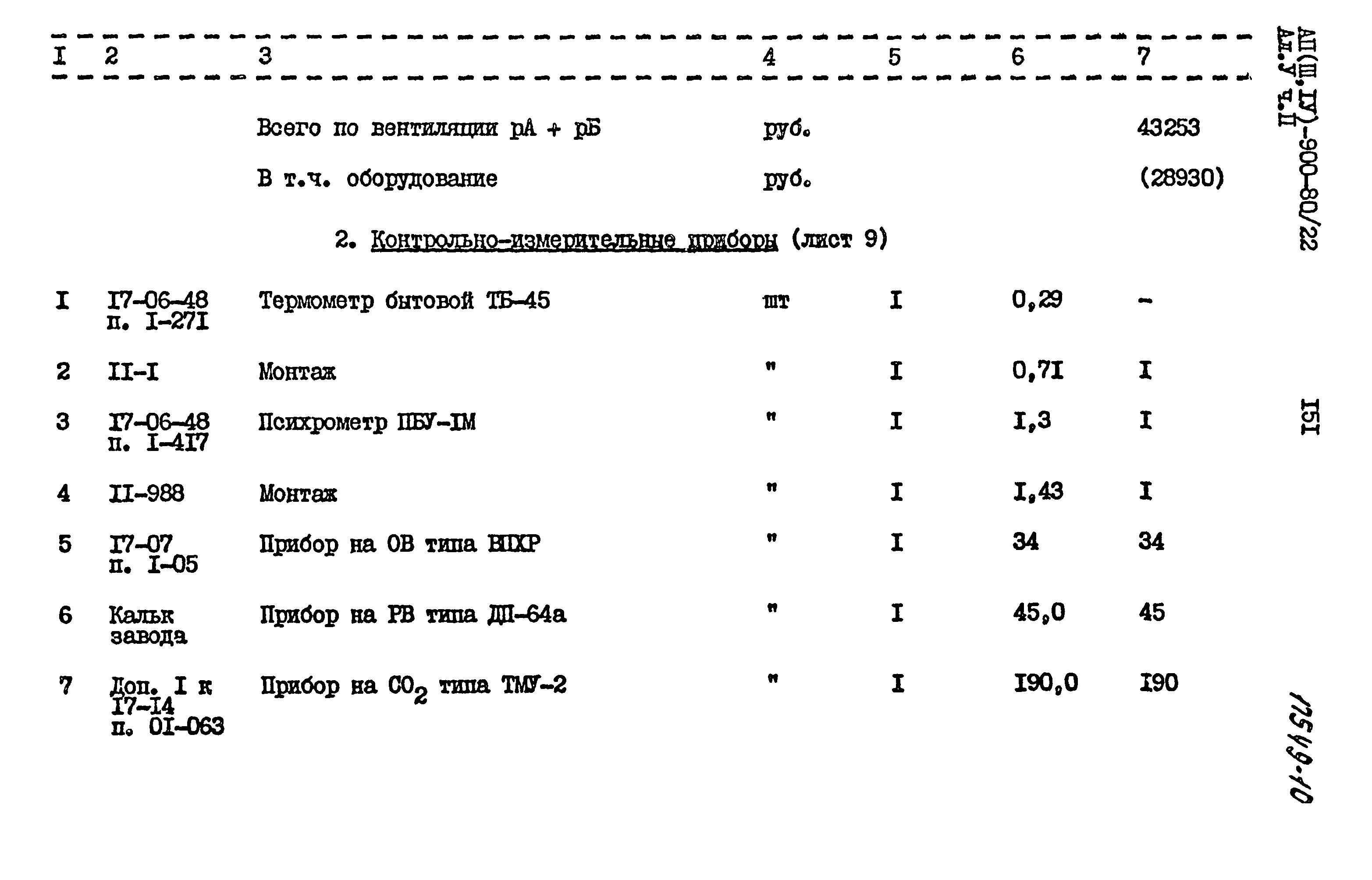 Типовой проект А-II,III,IV-900-80/22