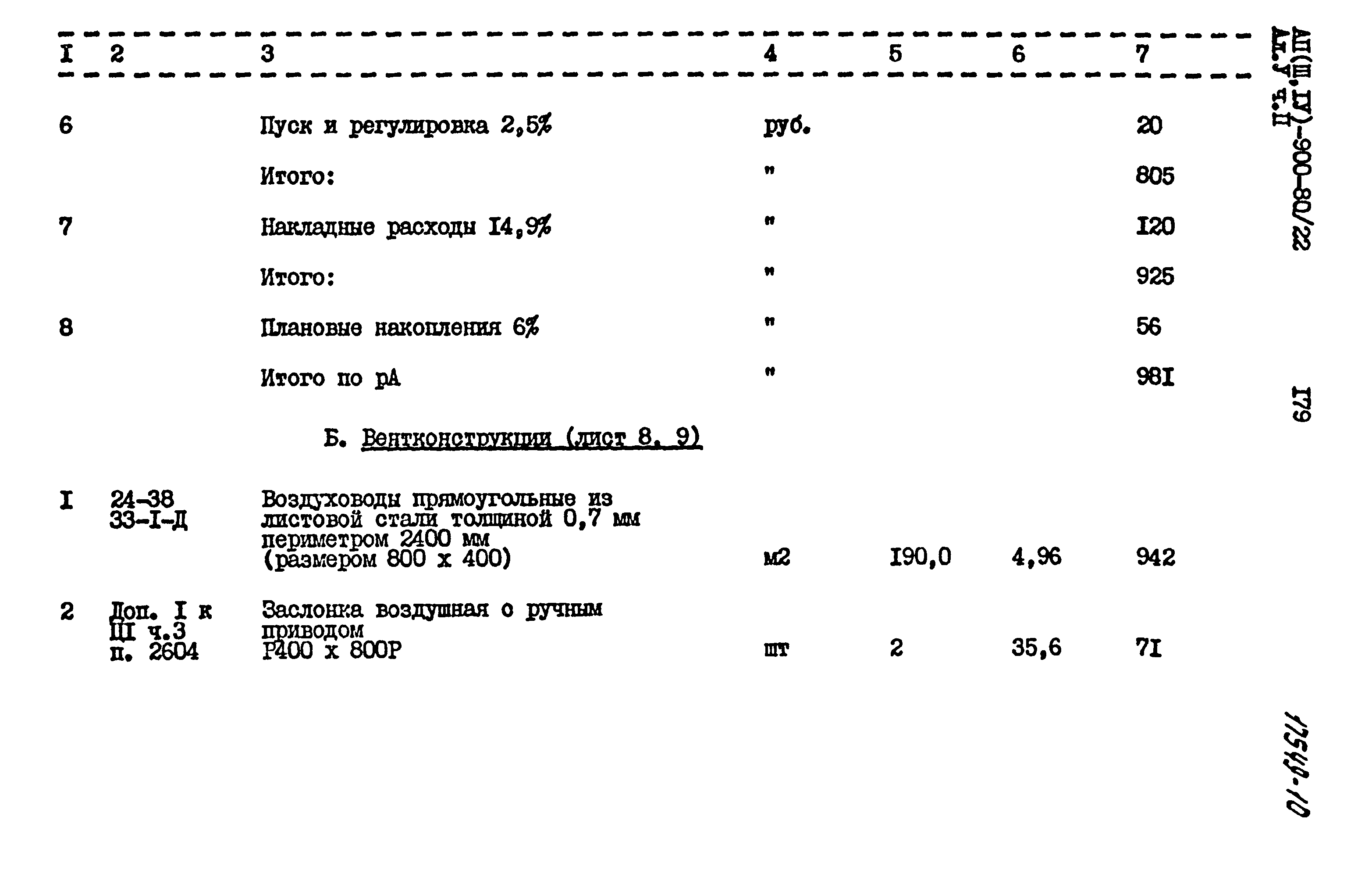 Типовой проект А-II,III,IV-900-80/22