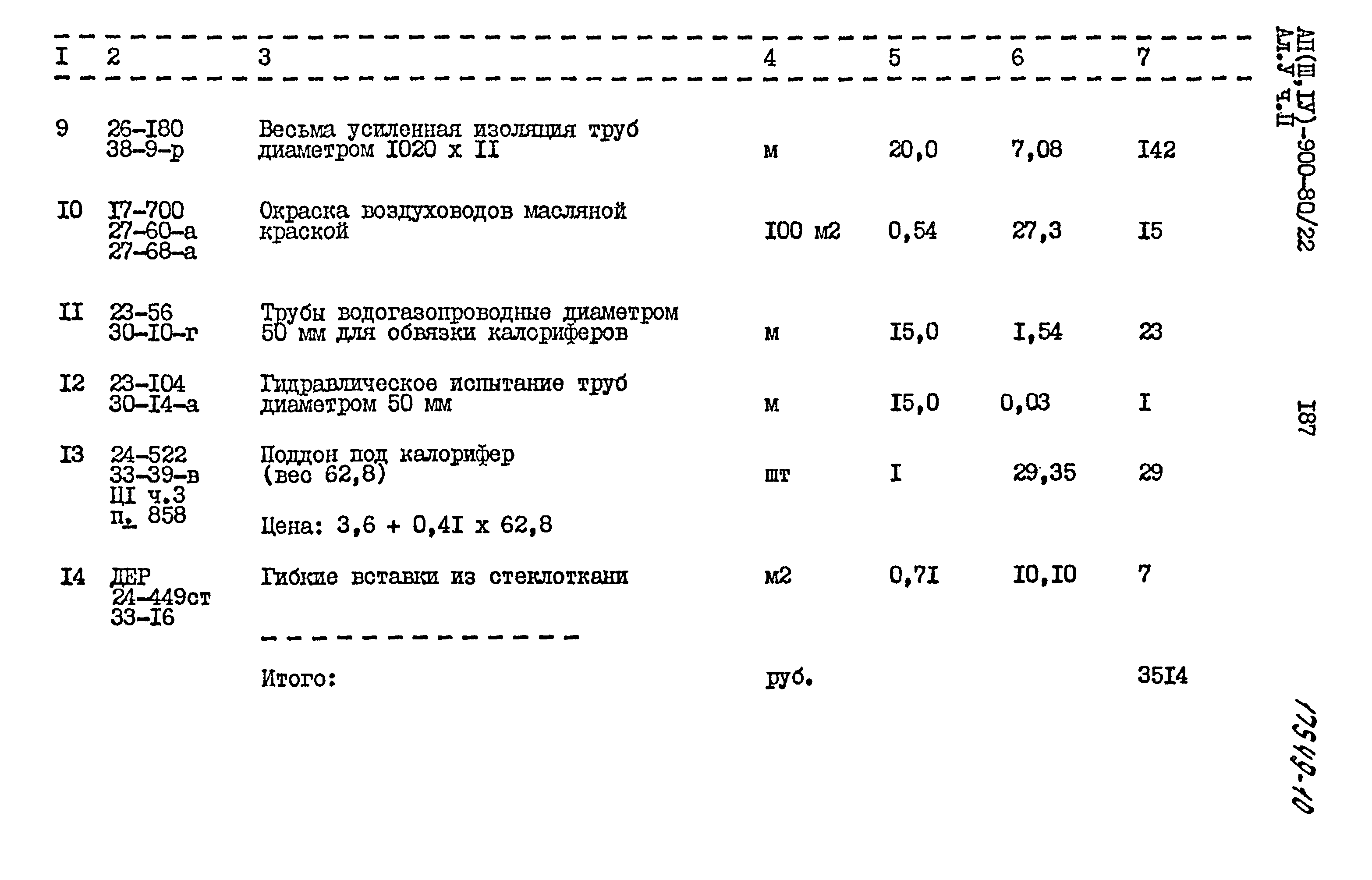 Типовой проект А-II,III,IV-900-80/22