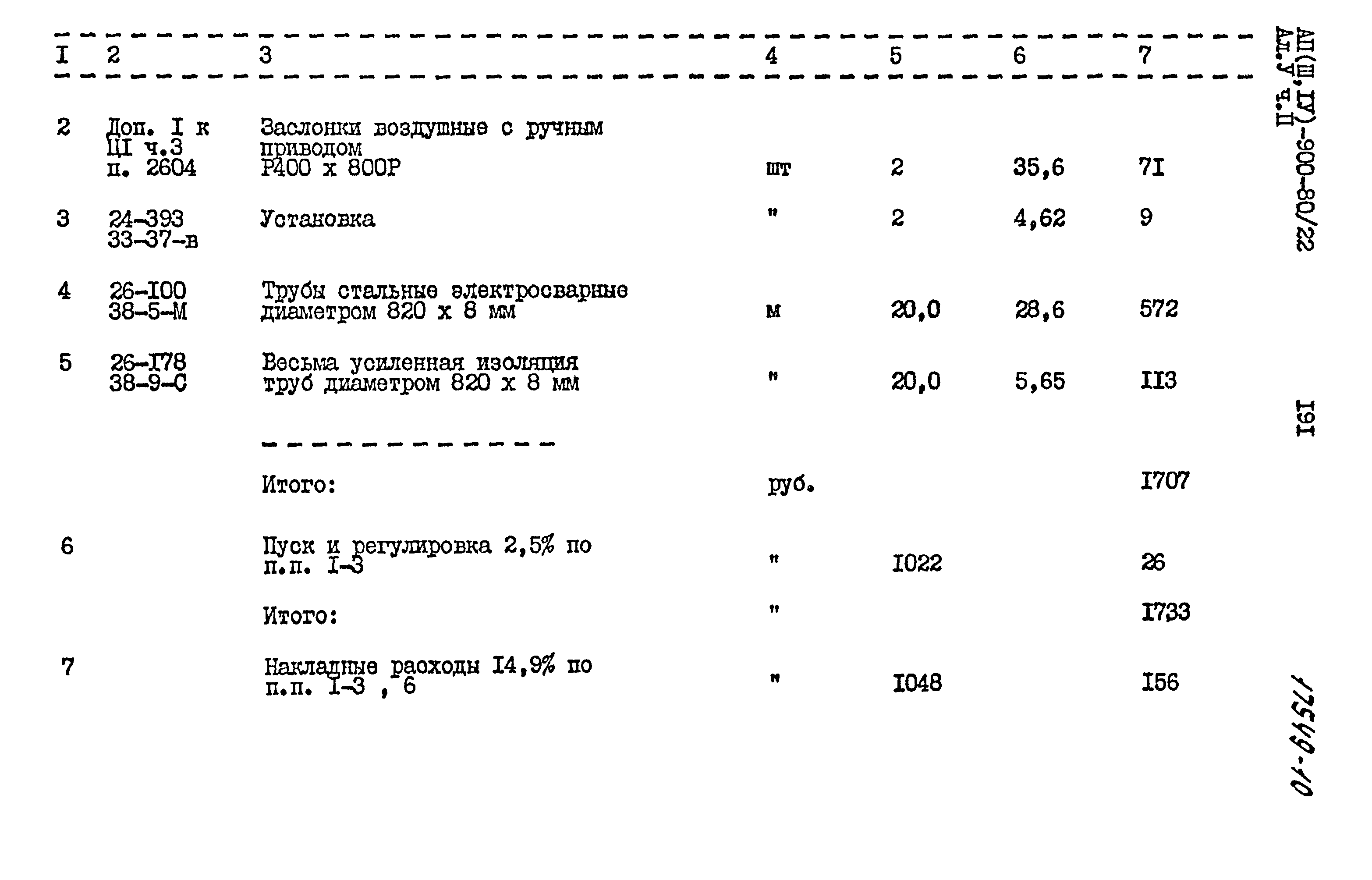 Типовой проект А-II,III,IV-900-80/22