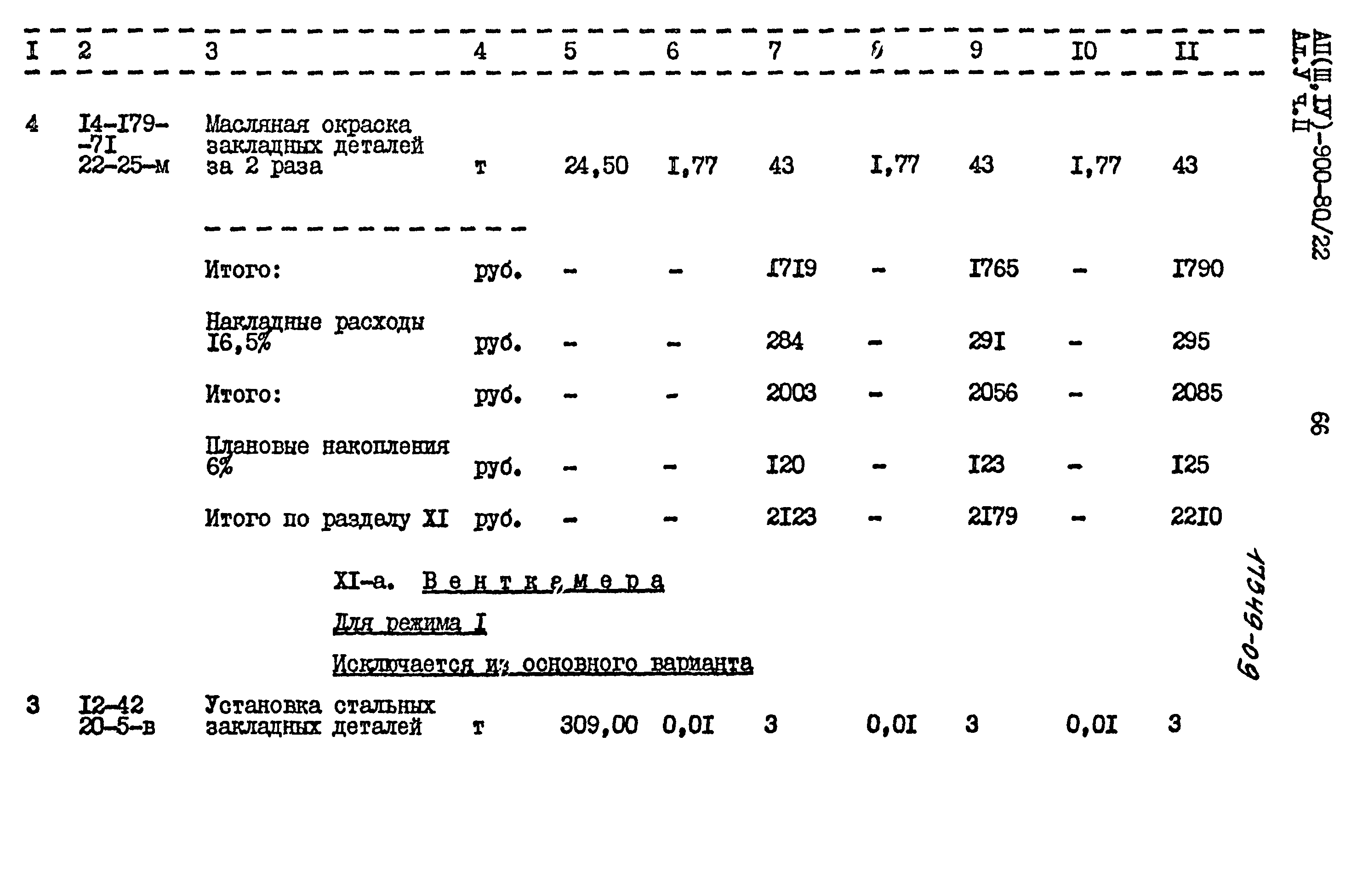 Типовой проект А-II,III,IV-900-80/22