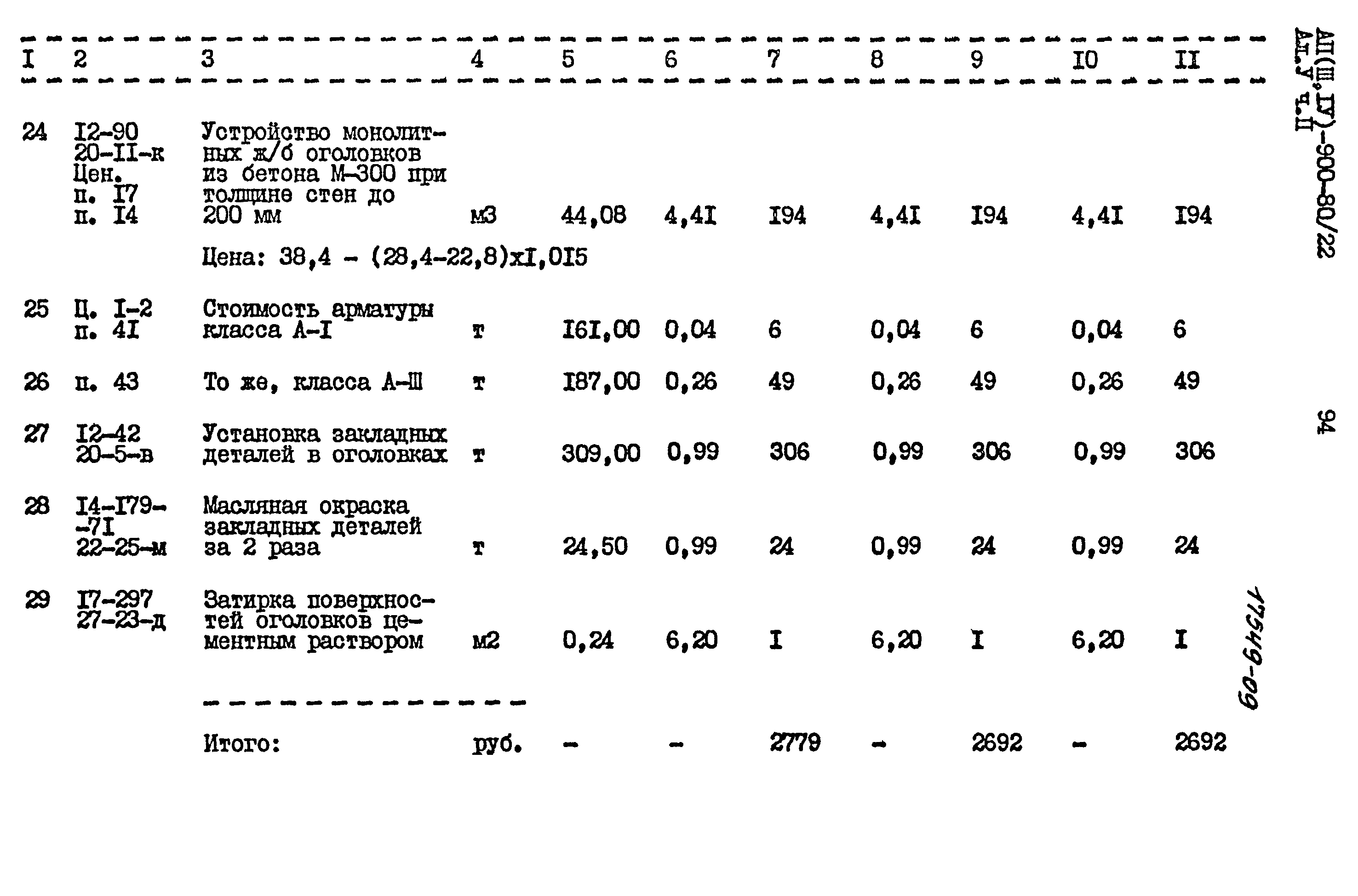 Типовой проект А-II,III,IV-900-80/22