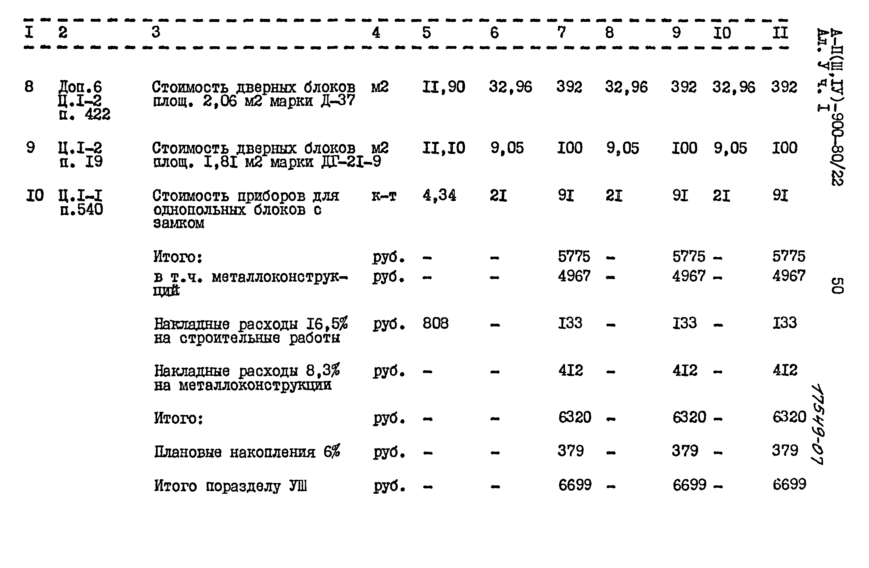 Типовой проект А-II,III,IV-900-80/22