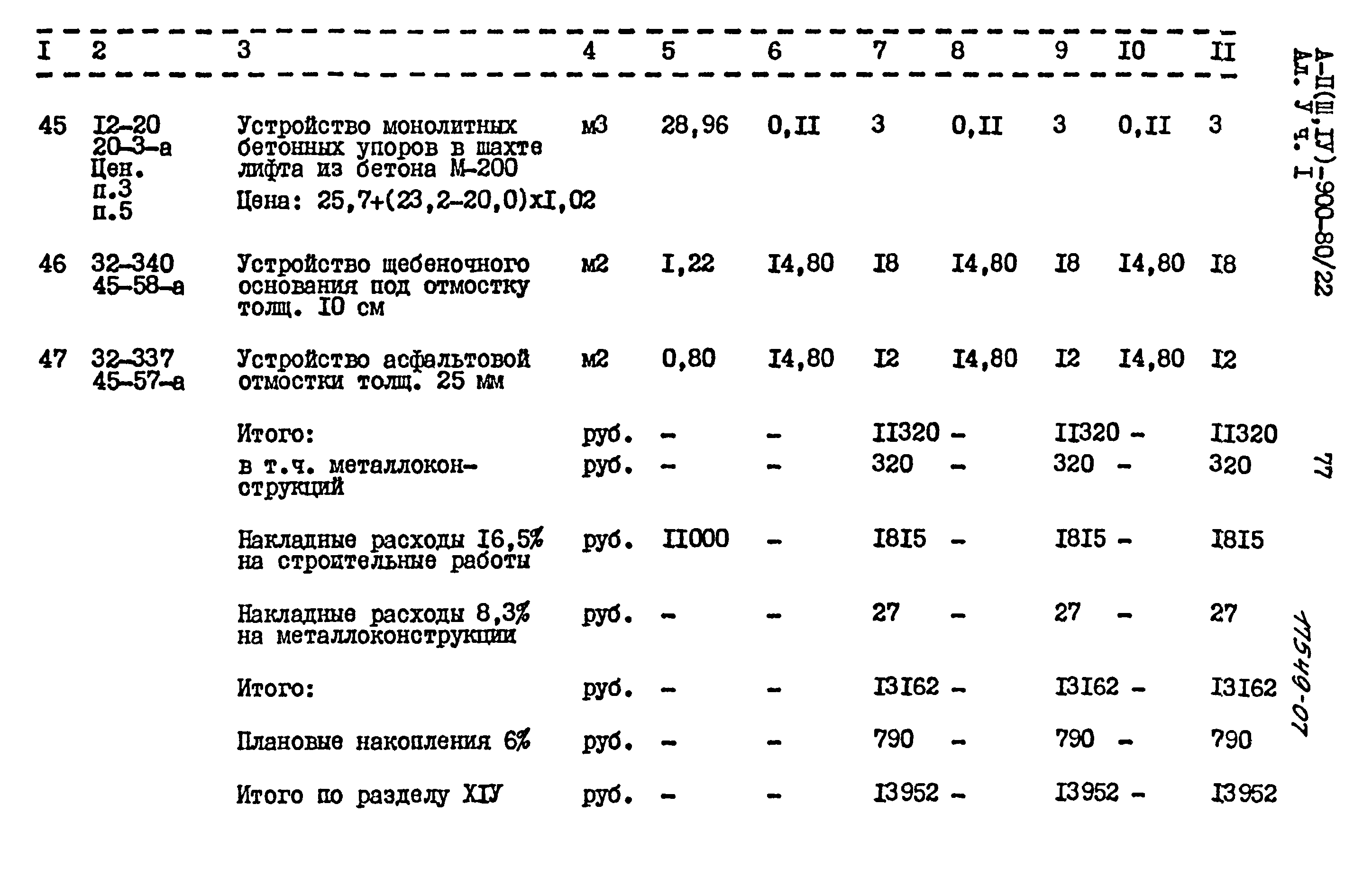 Типовой проект А-II,III,IV-900-80/22