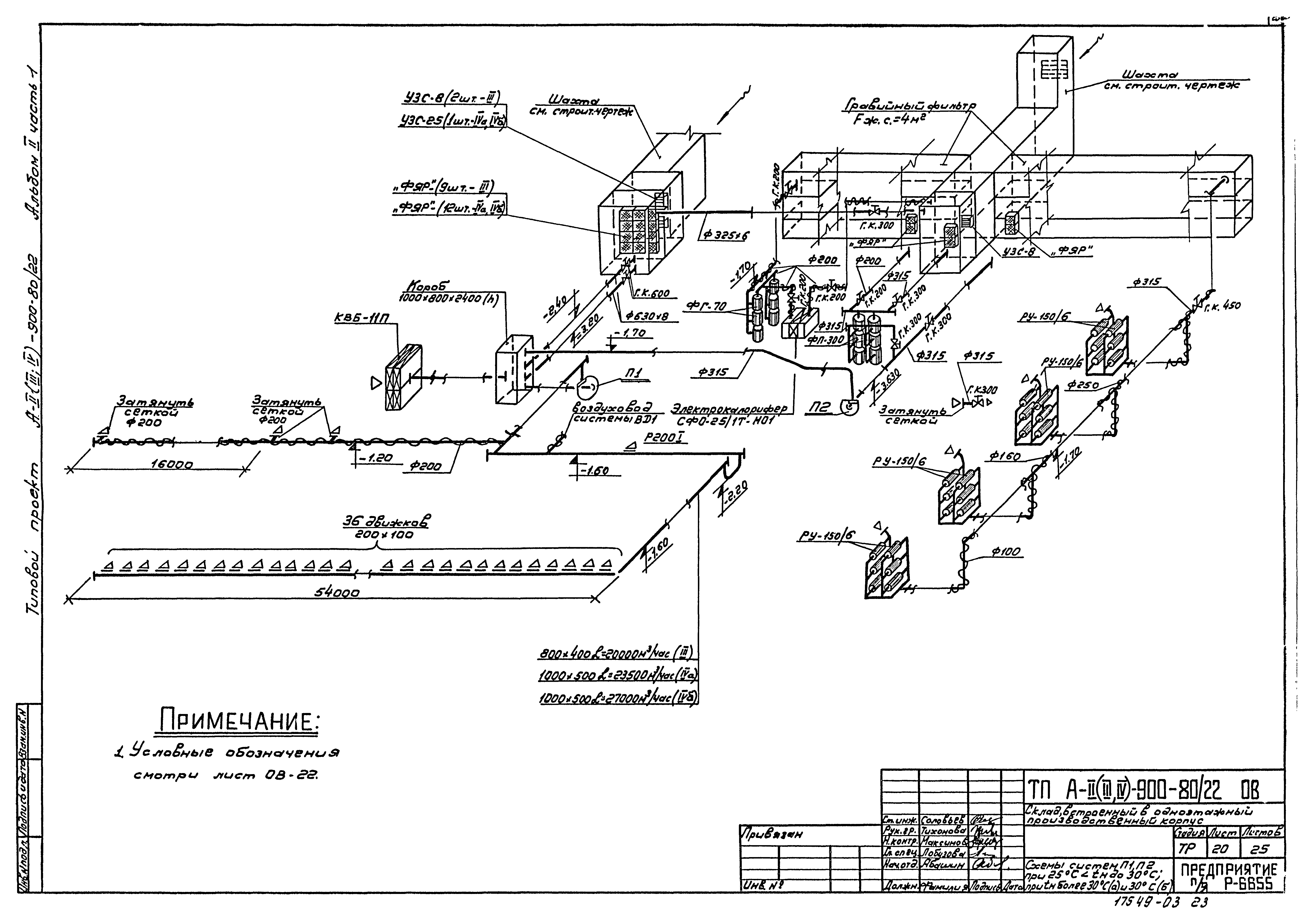 Типовой проект А-II,III,IV-900-80/22