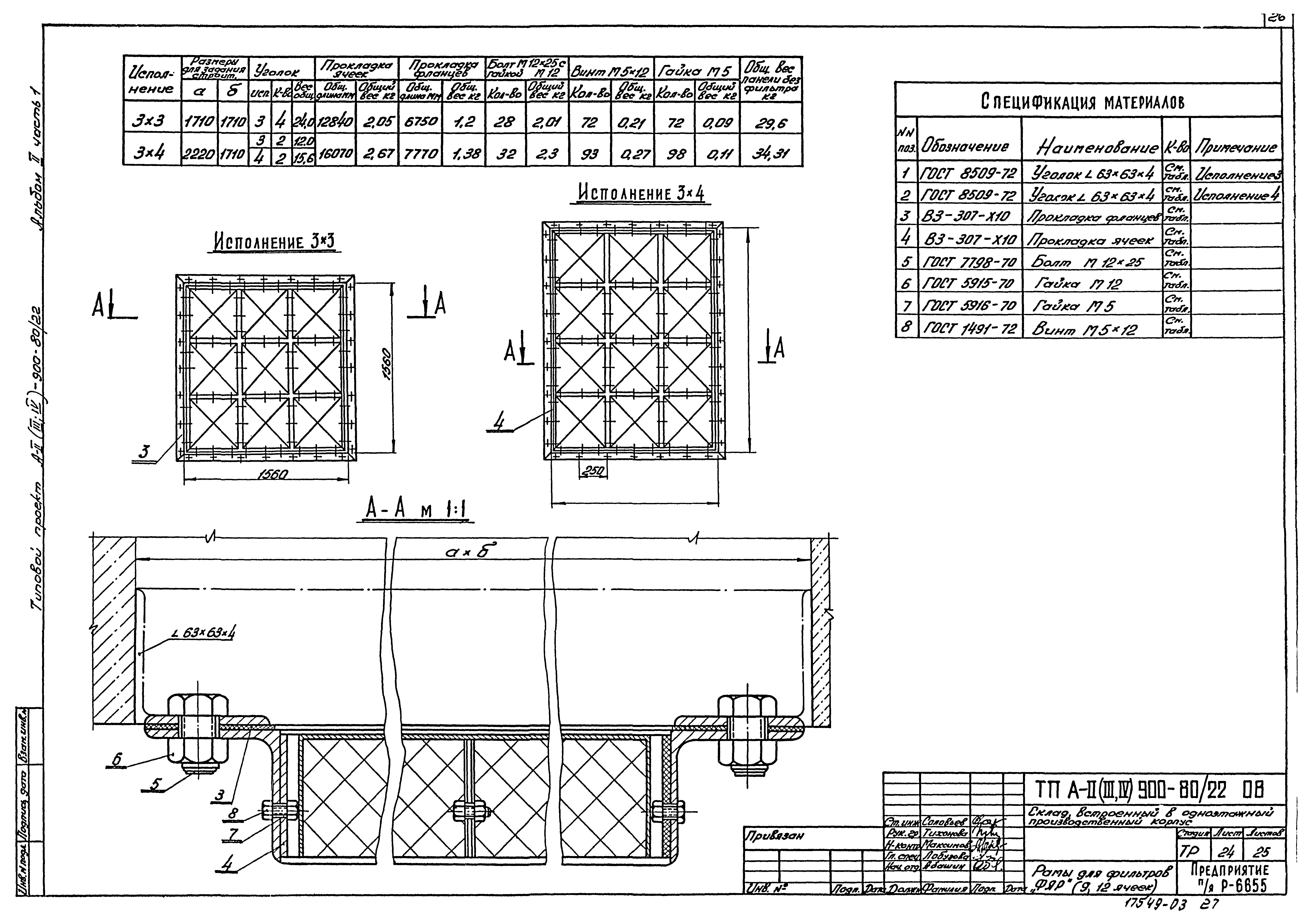 Типовой проект А-II,III,IV-900-80/22