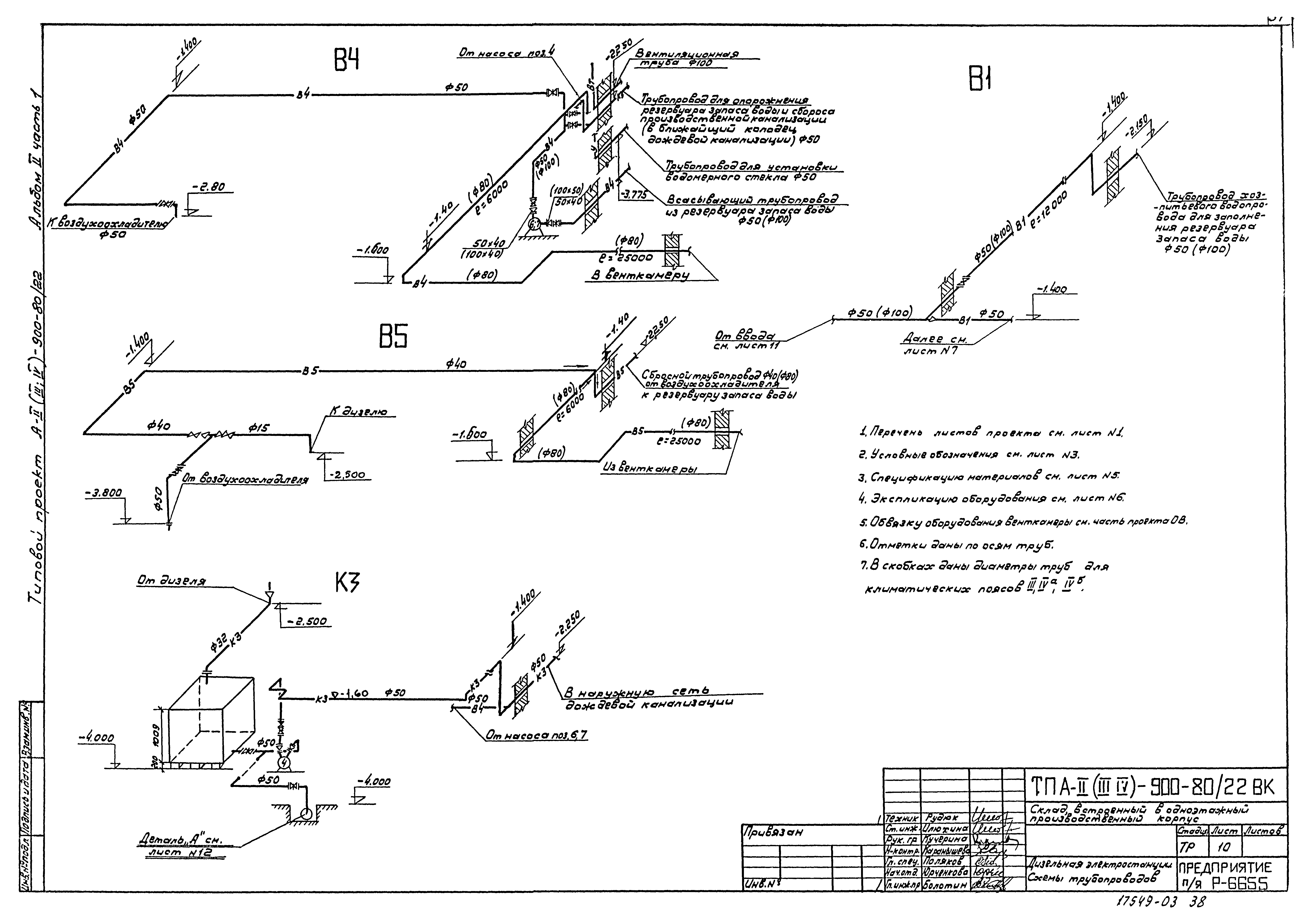 Типовой проект А-II,III,IV-900-80/22