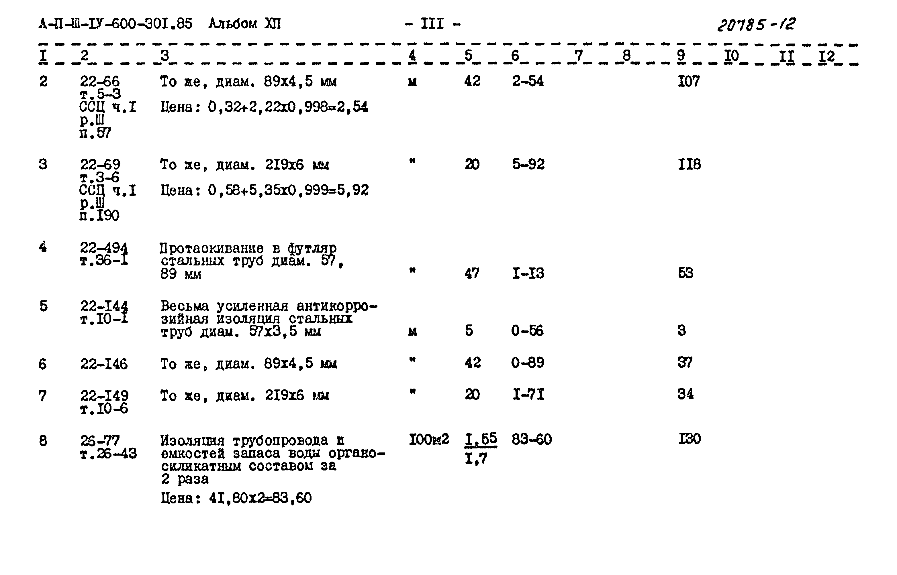 Типовой проект А-II,III,IV-600-301.85