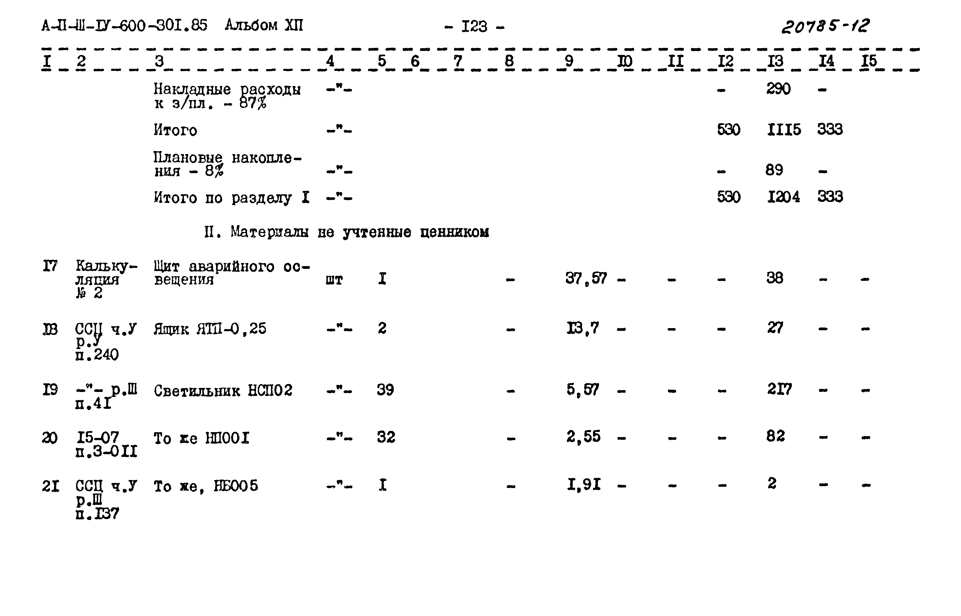 Типовой проект А-II,III,IV-600-301.85