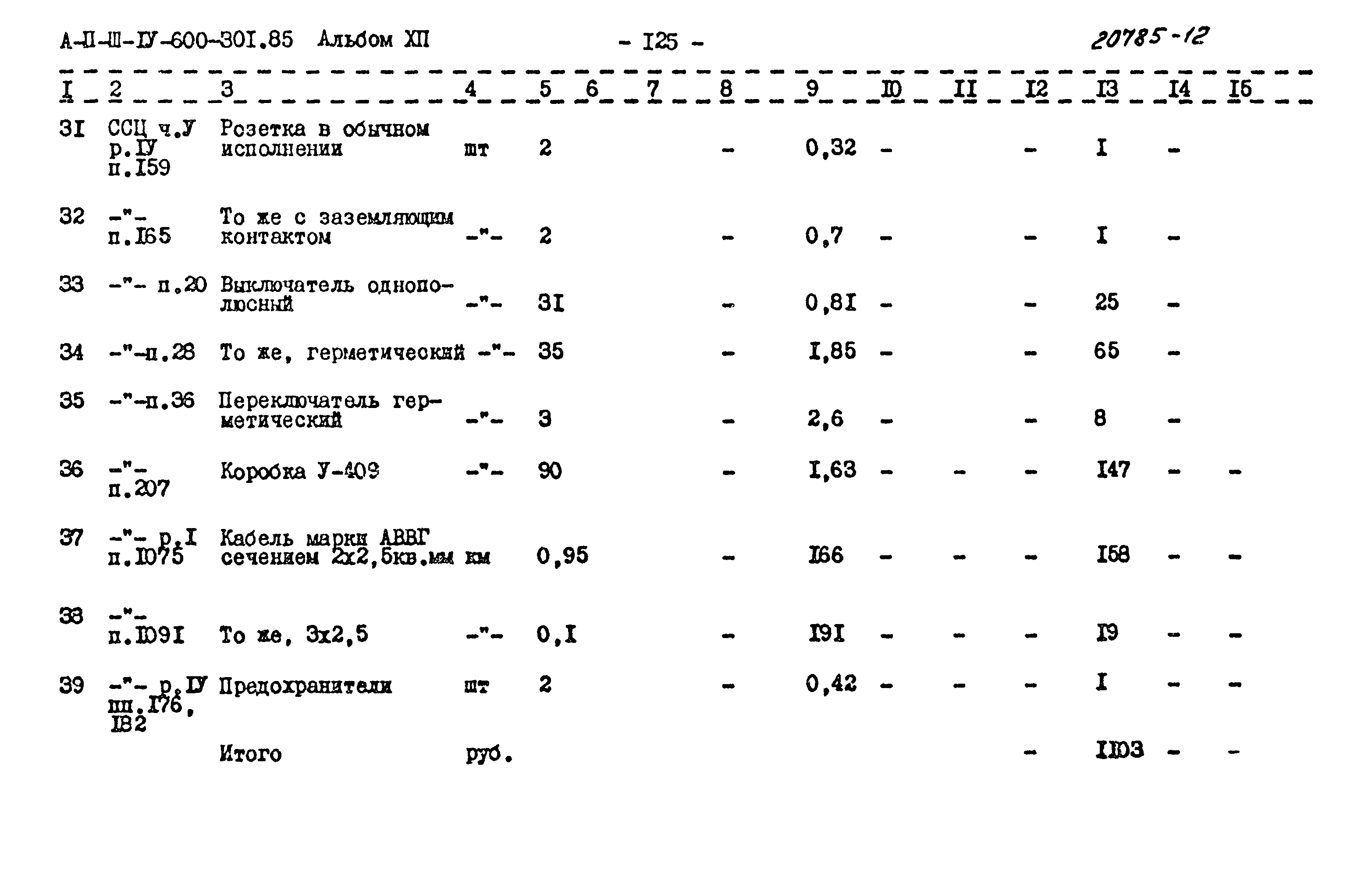 Типовой проект А-II,III,IV-600-301.85