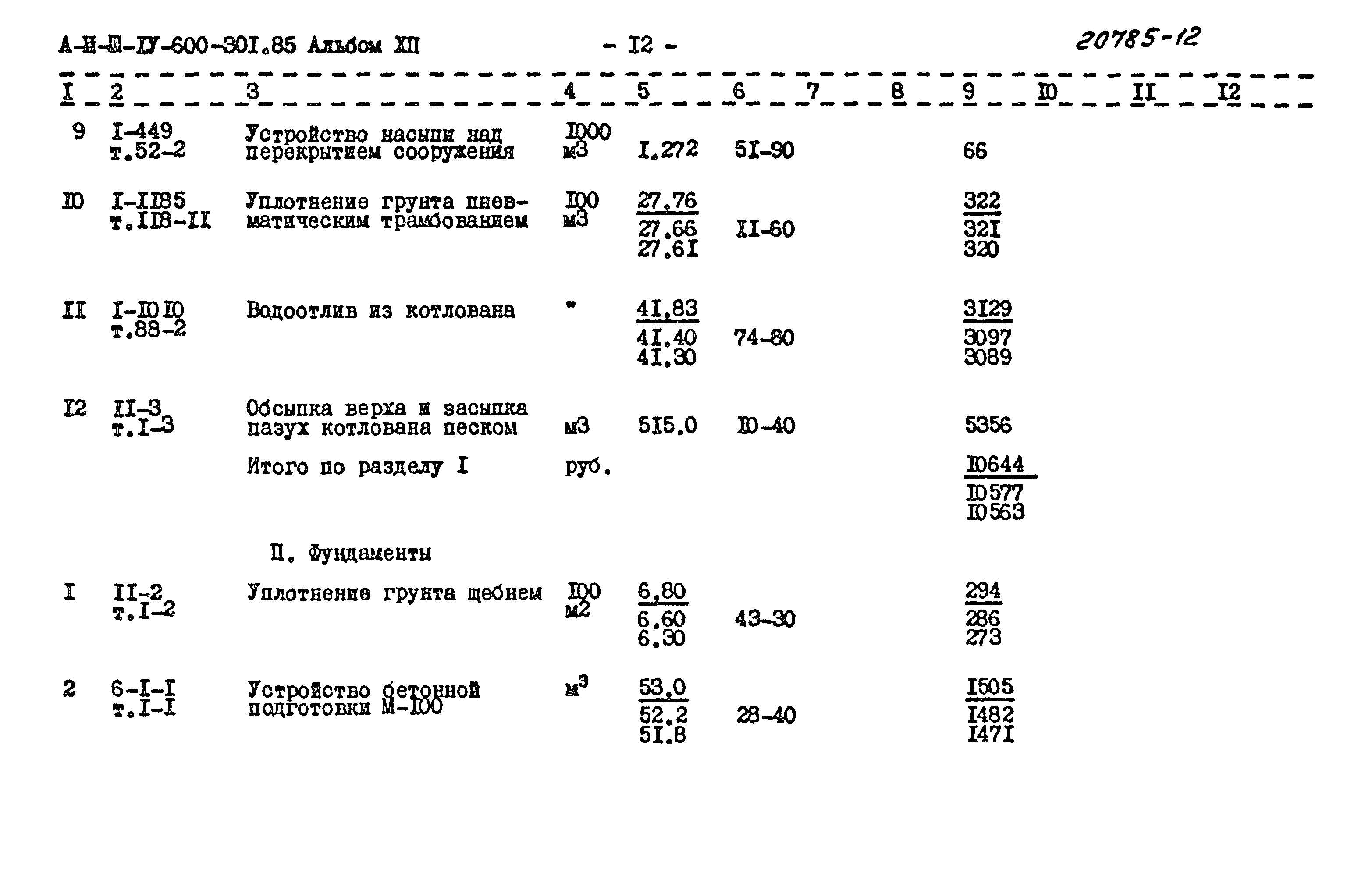 Типовой проект А-II,III,IV-600-301.85