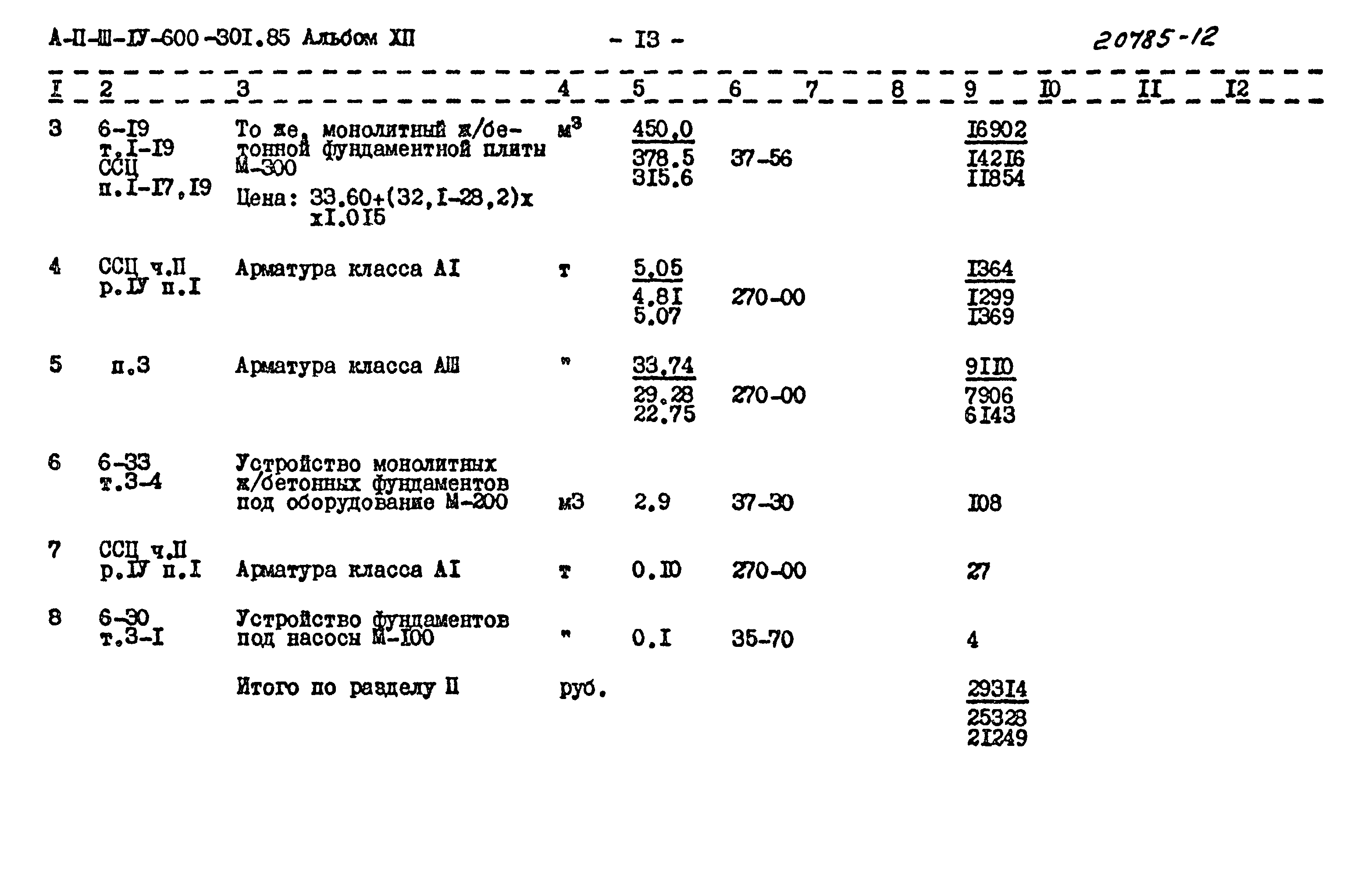 Типовой проект А-II,III,IV-600-301.85