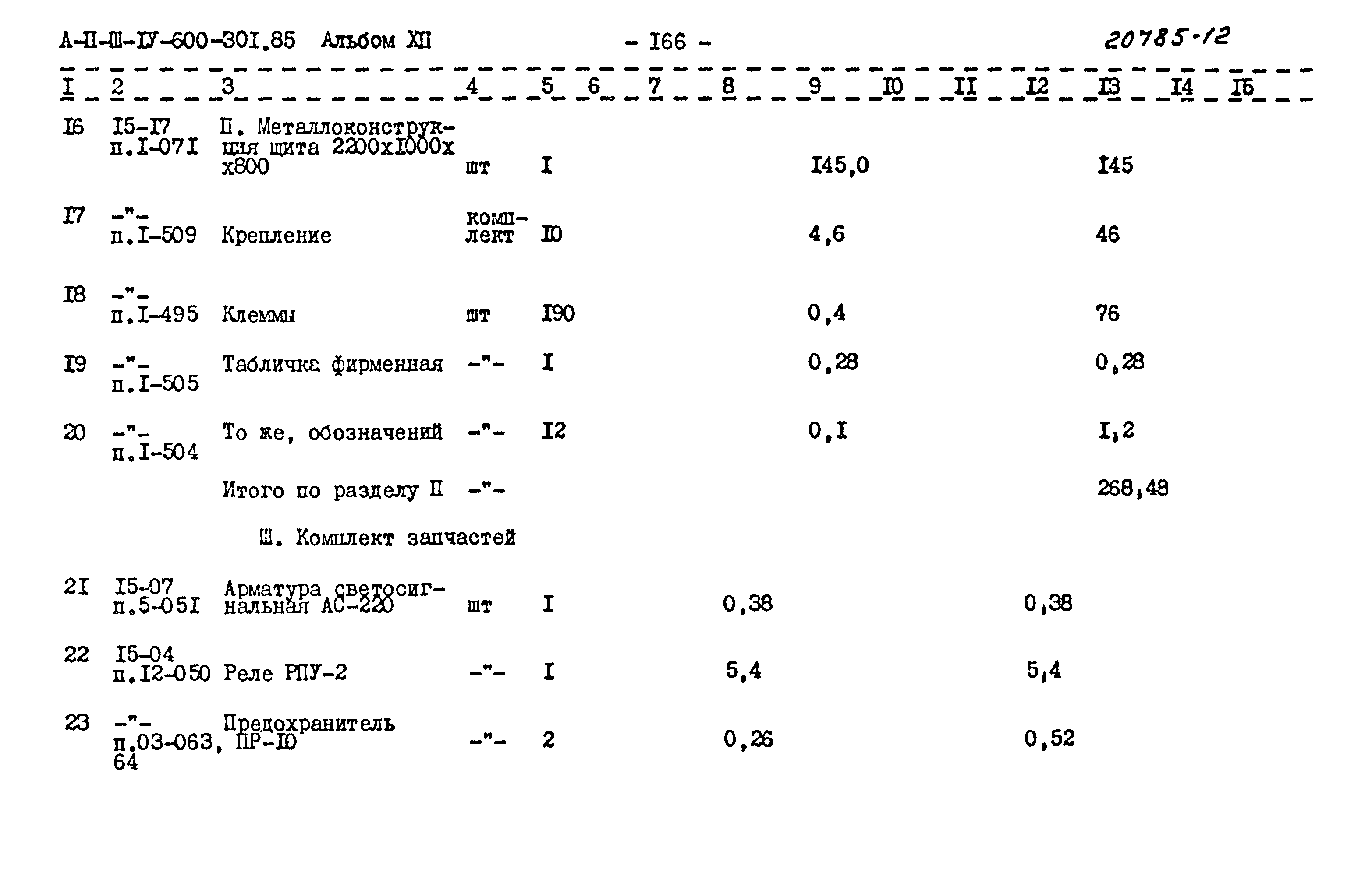 Типовой проект А-II,III,IV-600-301.85