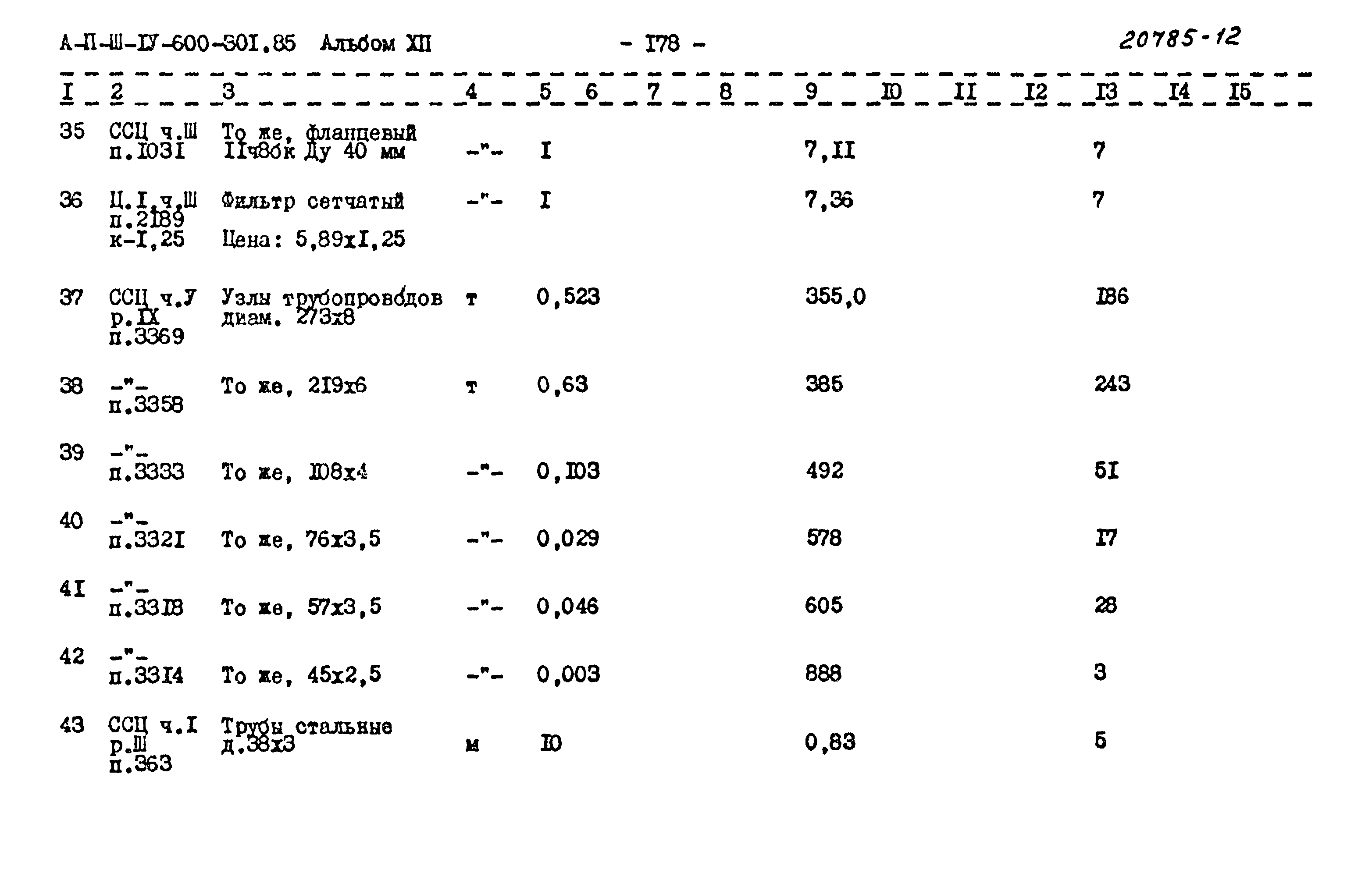 Типовой проект А-II,III,IV-600-301.85