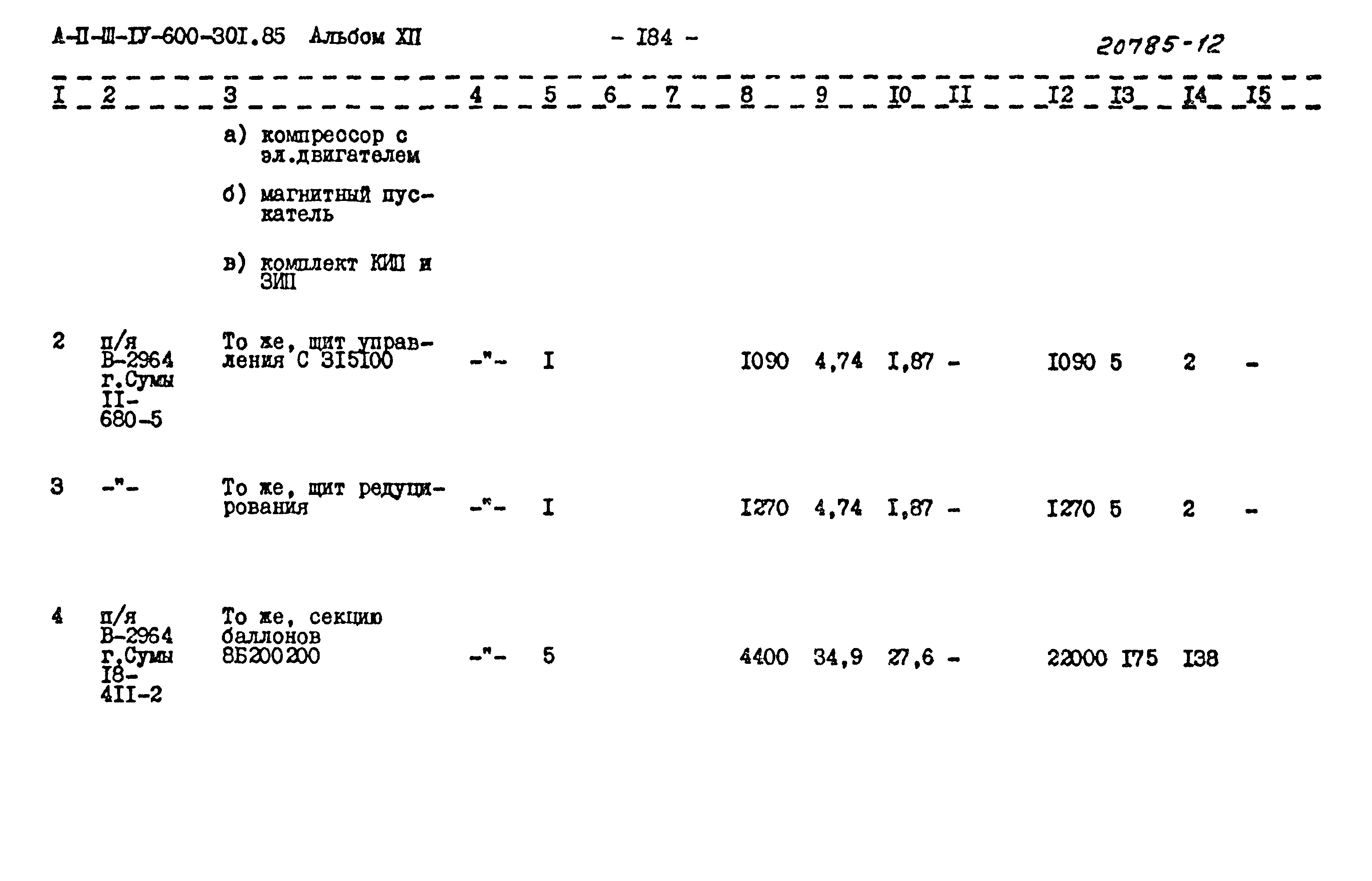 Типовой проект А-II,III,IV-600-301.85