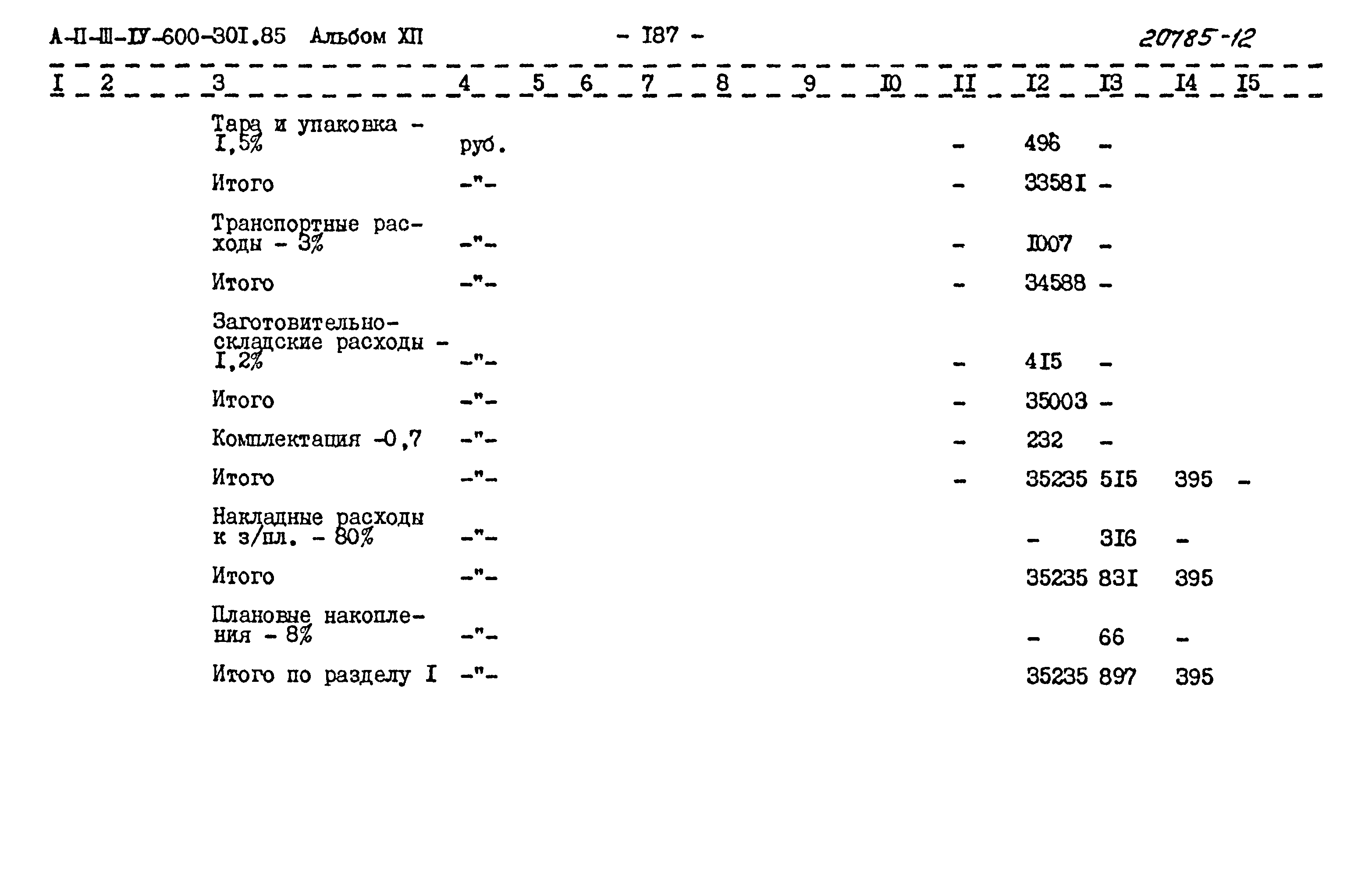 Типовой проект А-II,III,IV-600-301.85