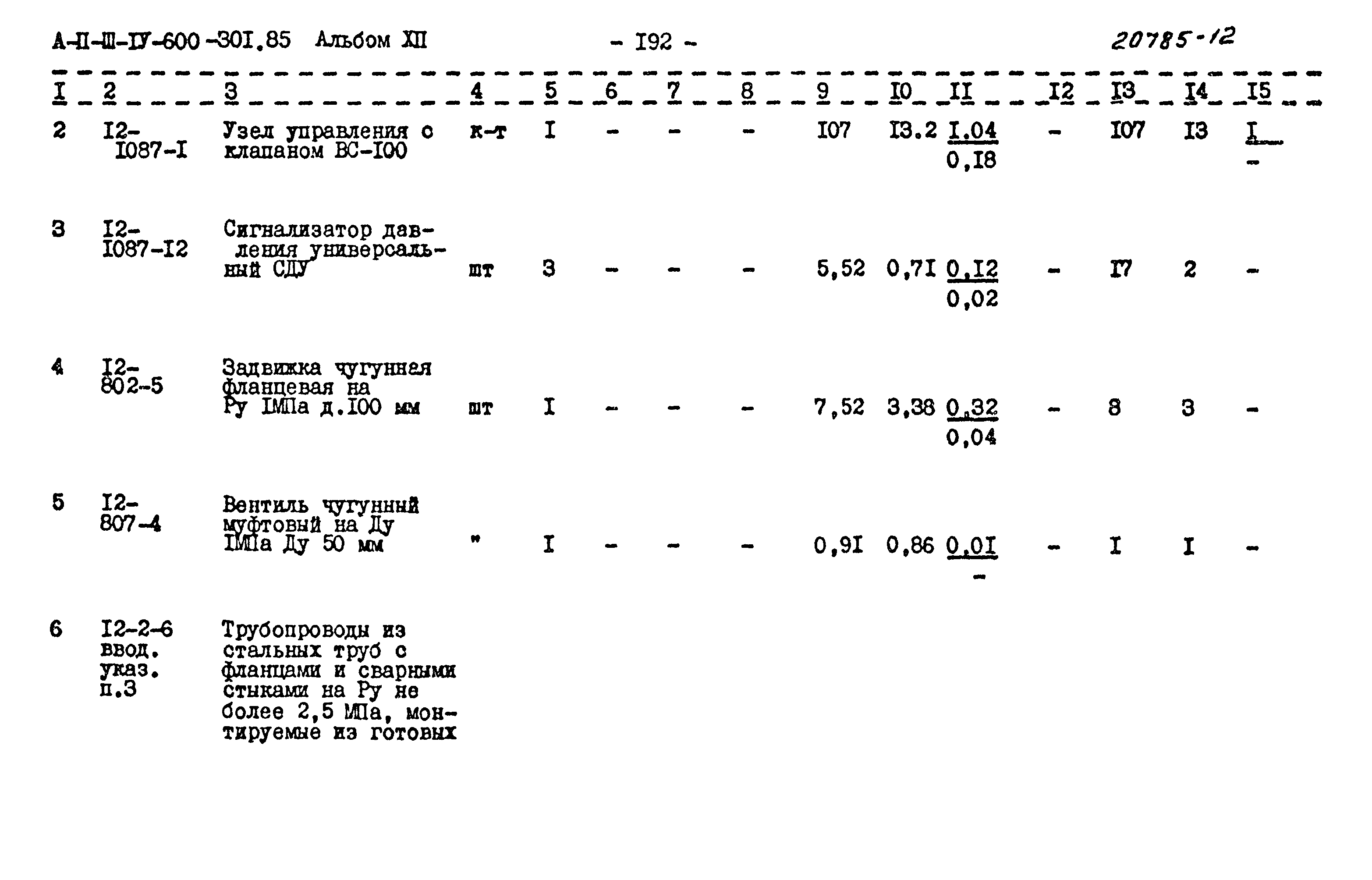 Типовой проект А-II,III,IV-600-301.85