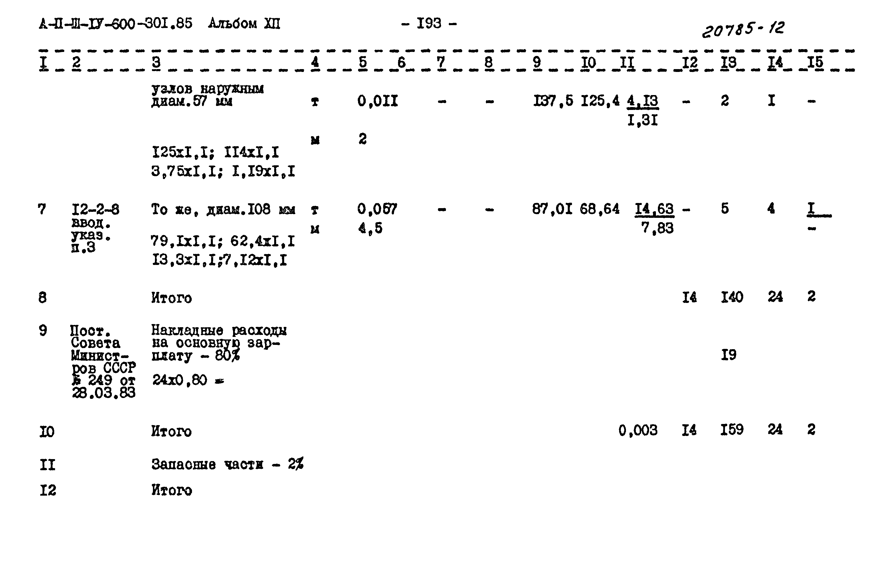 Типовой проект А-II,III,IV-600-301.85