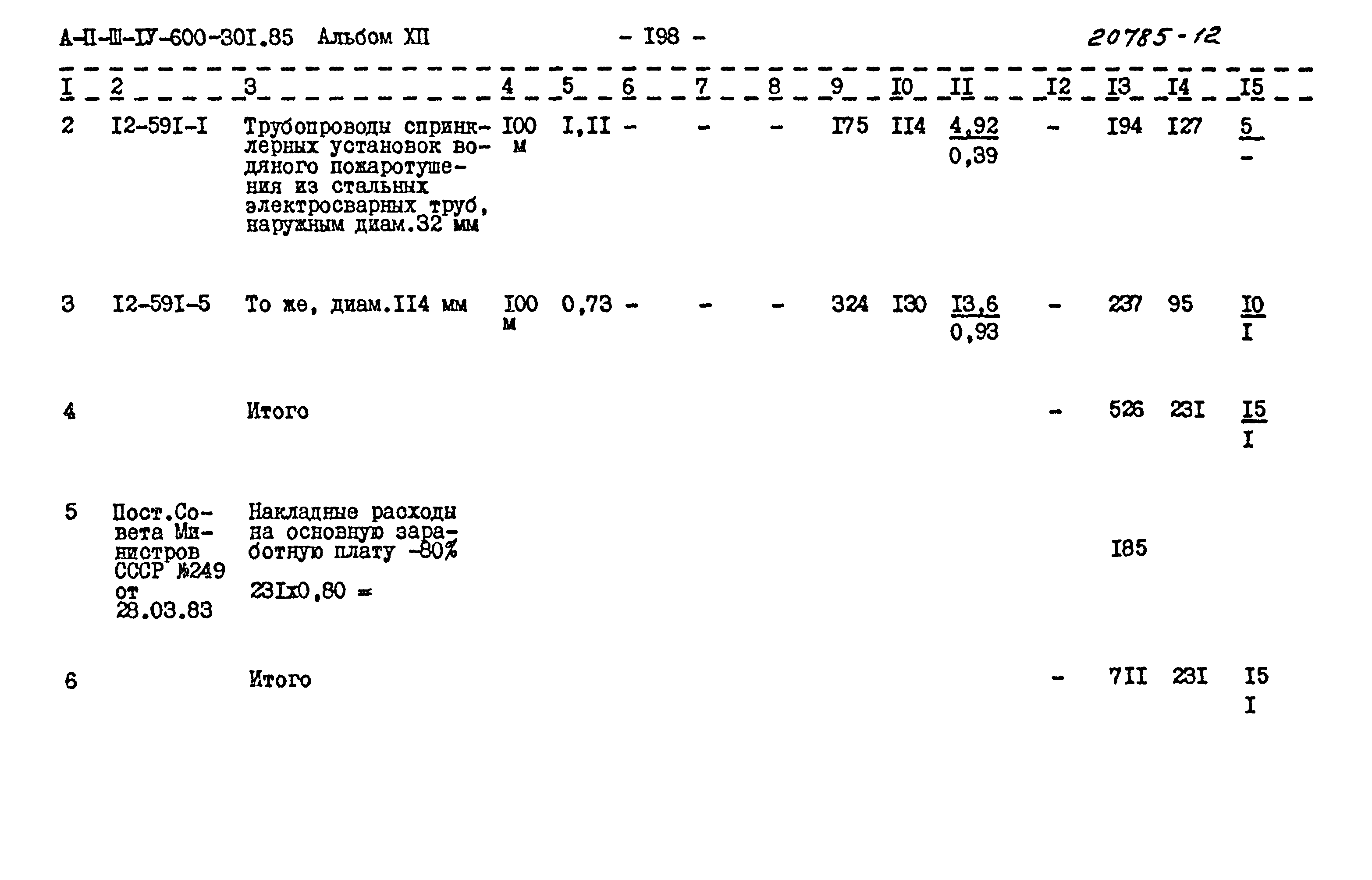 Типовой проект А-II,III,IV-600-301.85