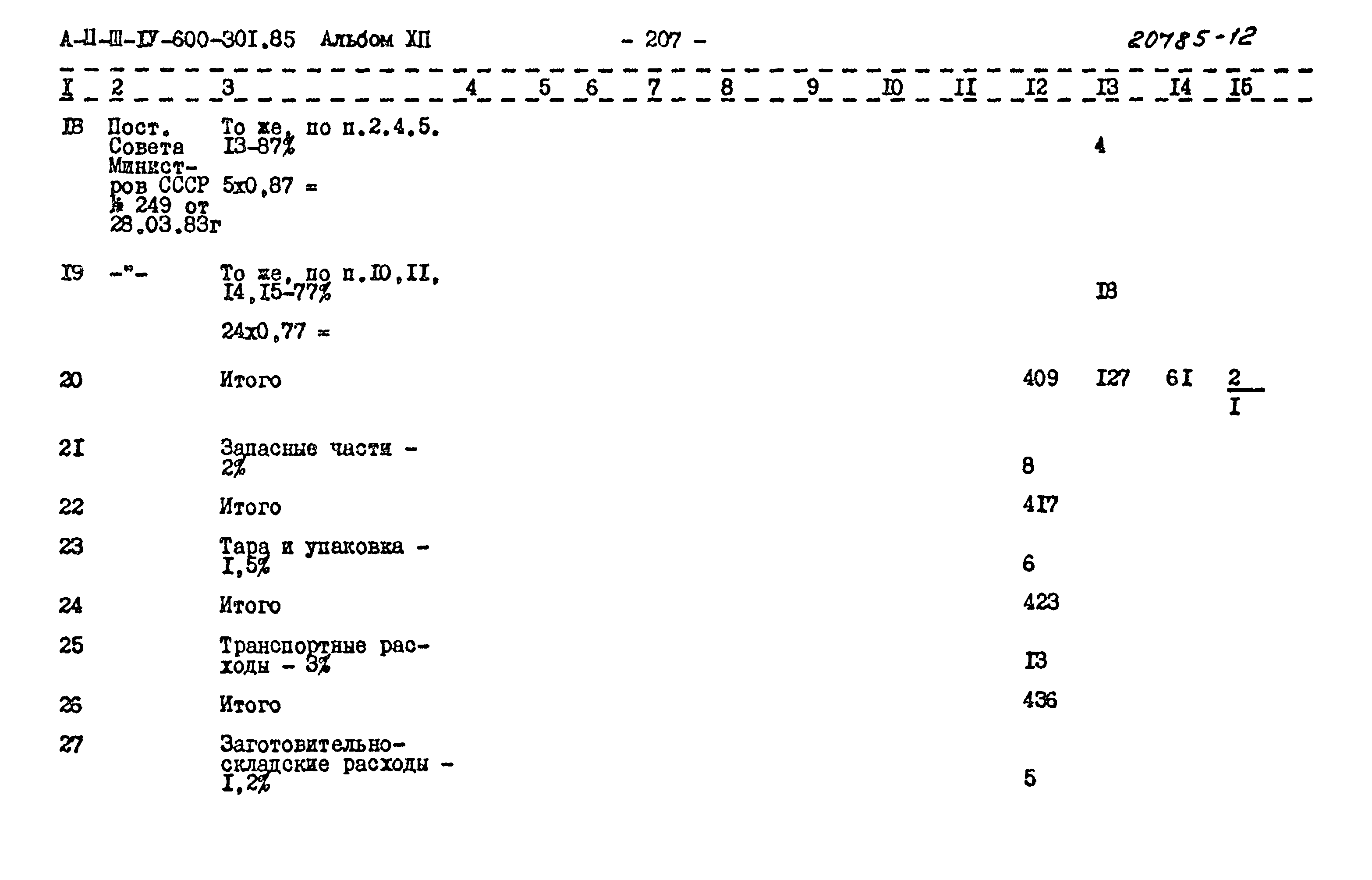 Типовой проект А-II,III,IV-600-301.85