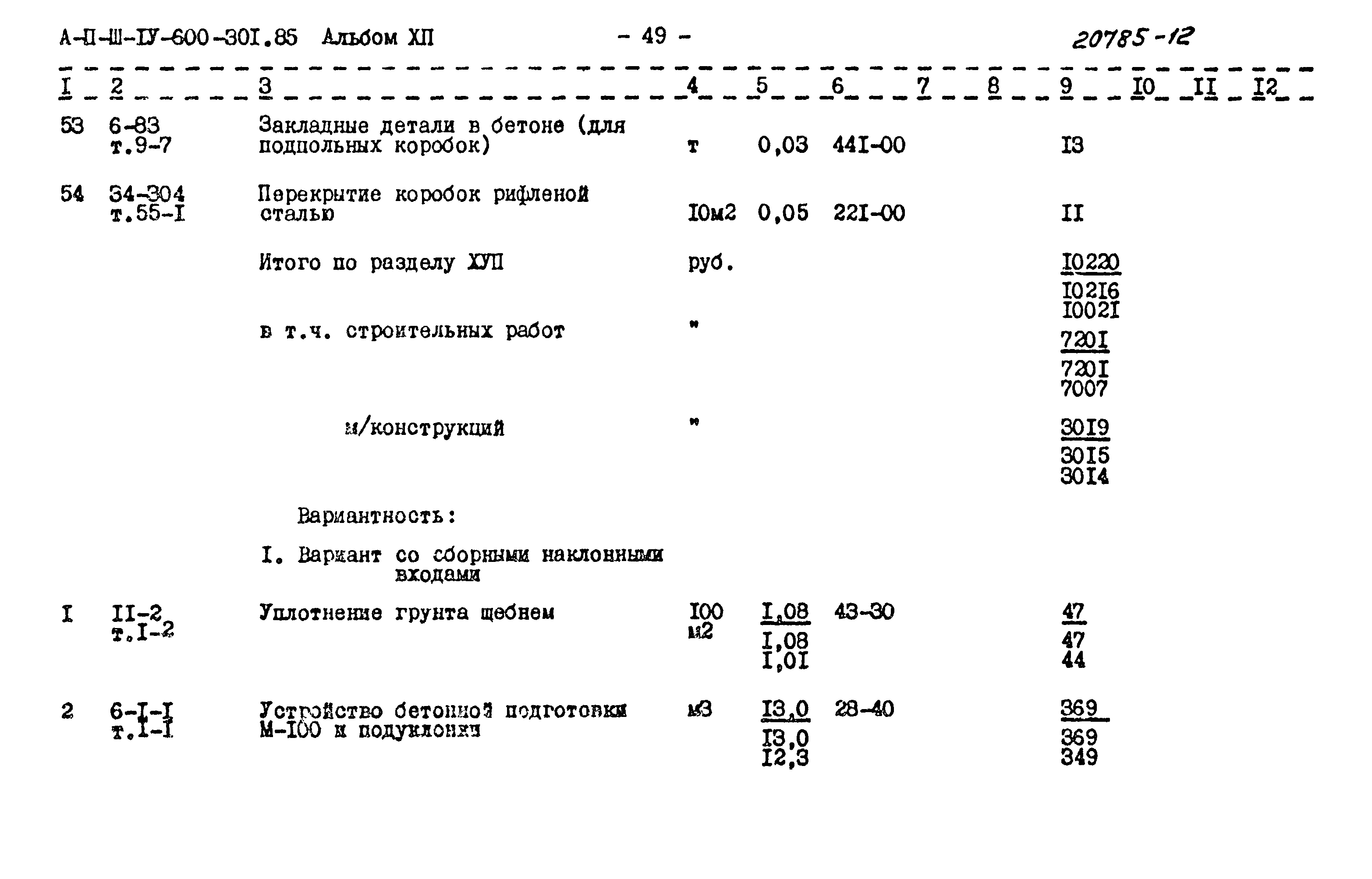 Типовой проект А-II,III,IV-600-301.85