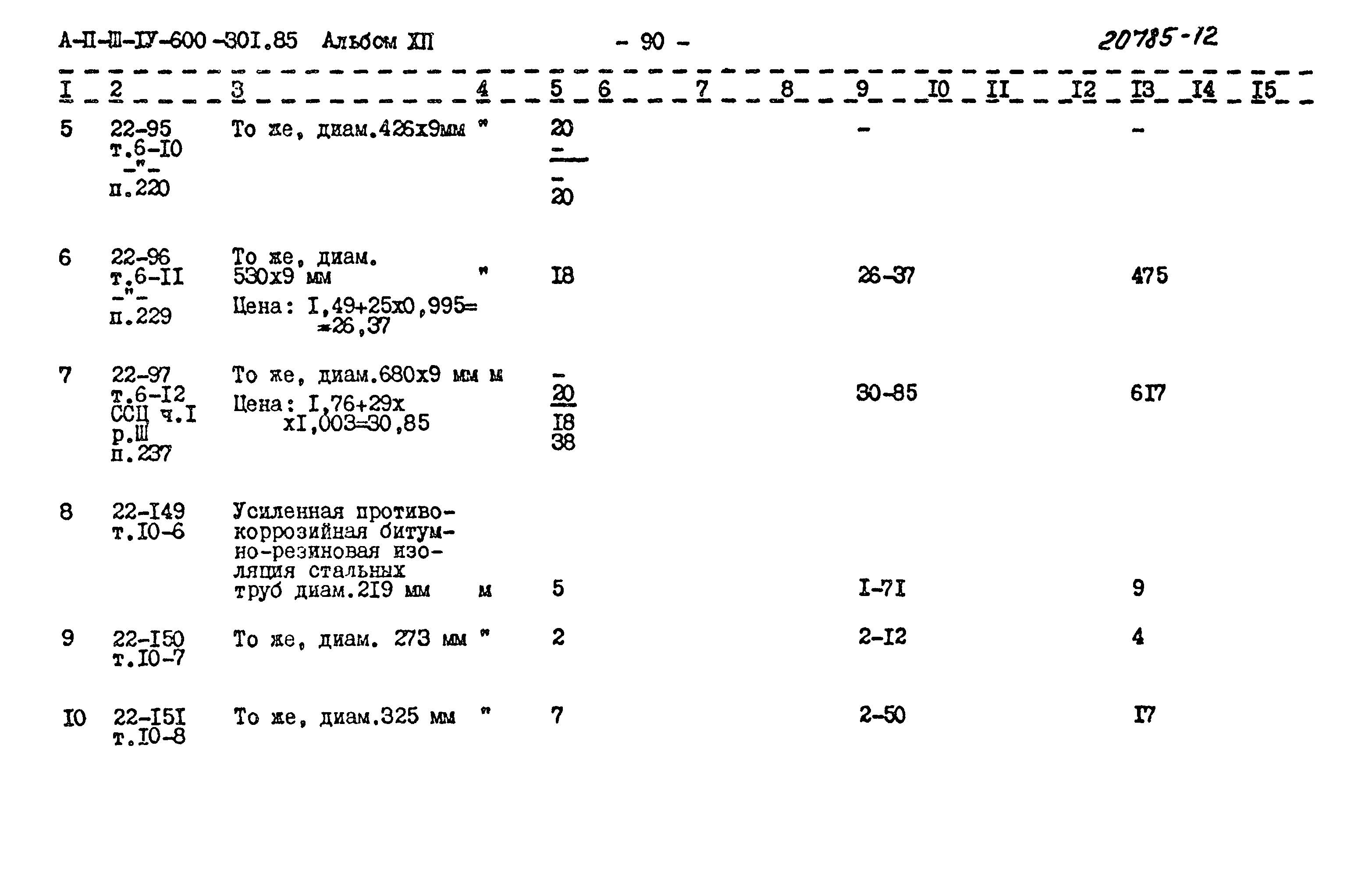 Типовой проект А-II,III,IV-600-301.85