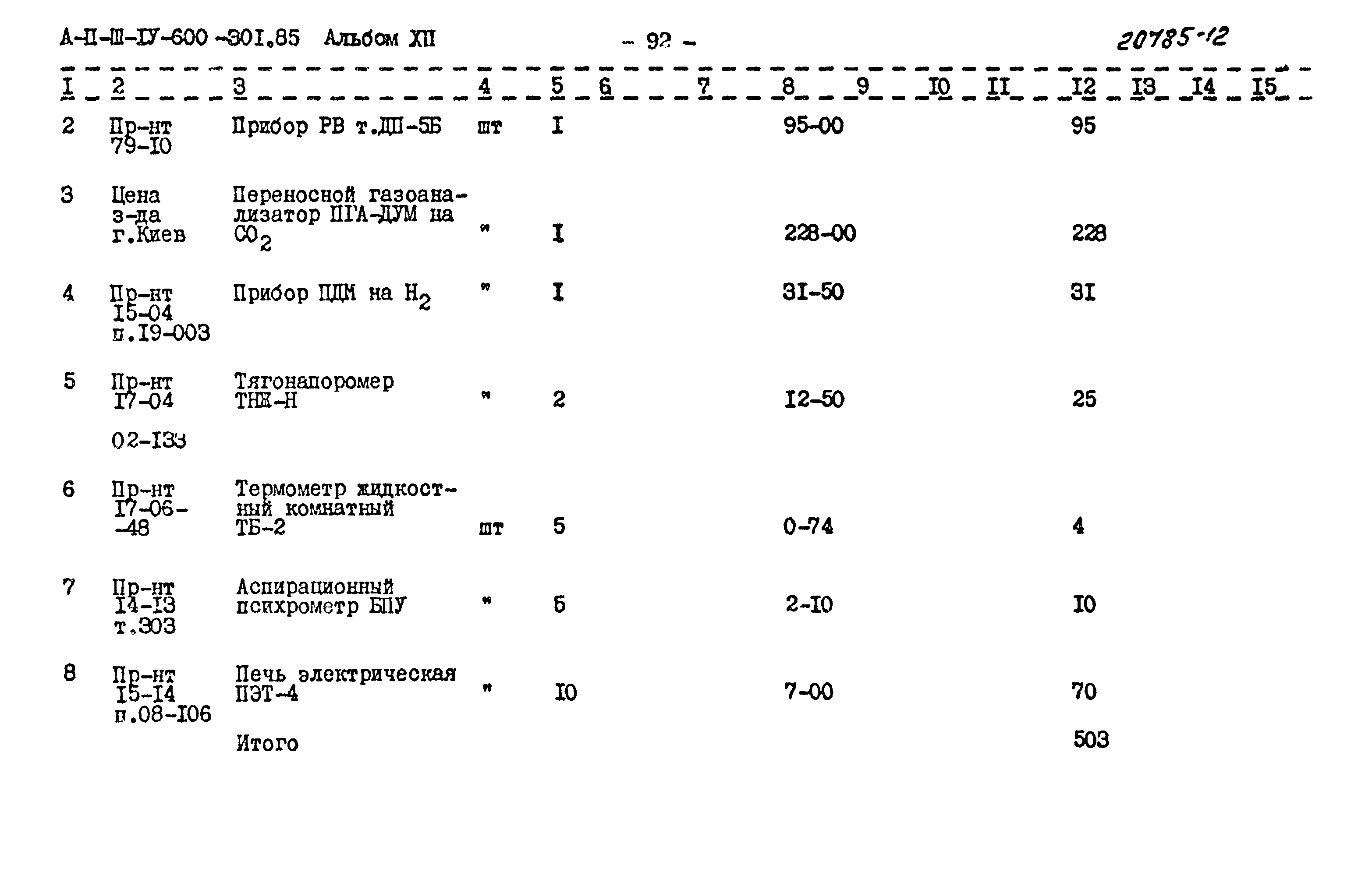 Типовой проект А-II,III,IV-600-301.85