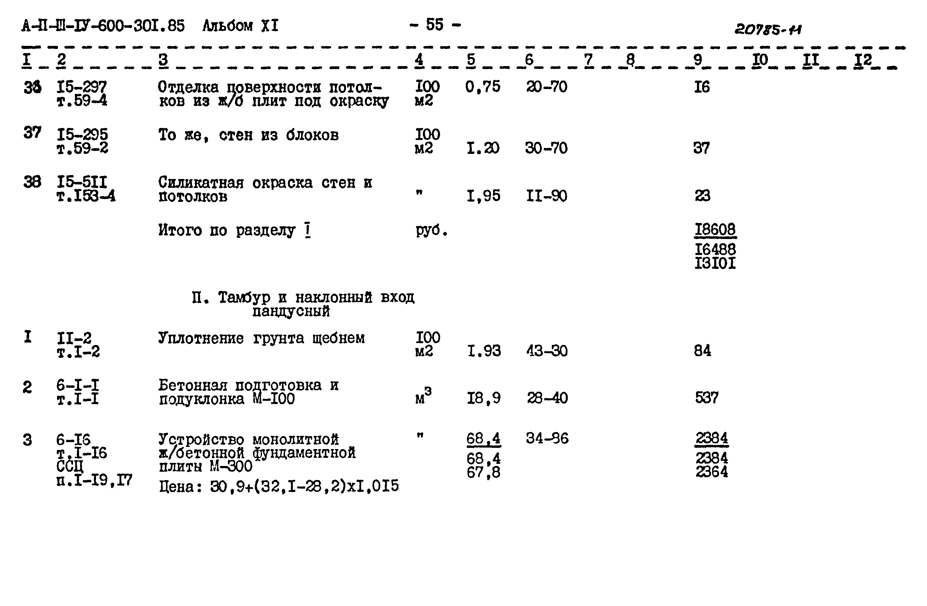 Типовой проект А-II,III,IV-600-301.85