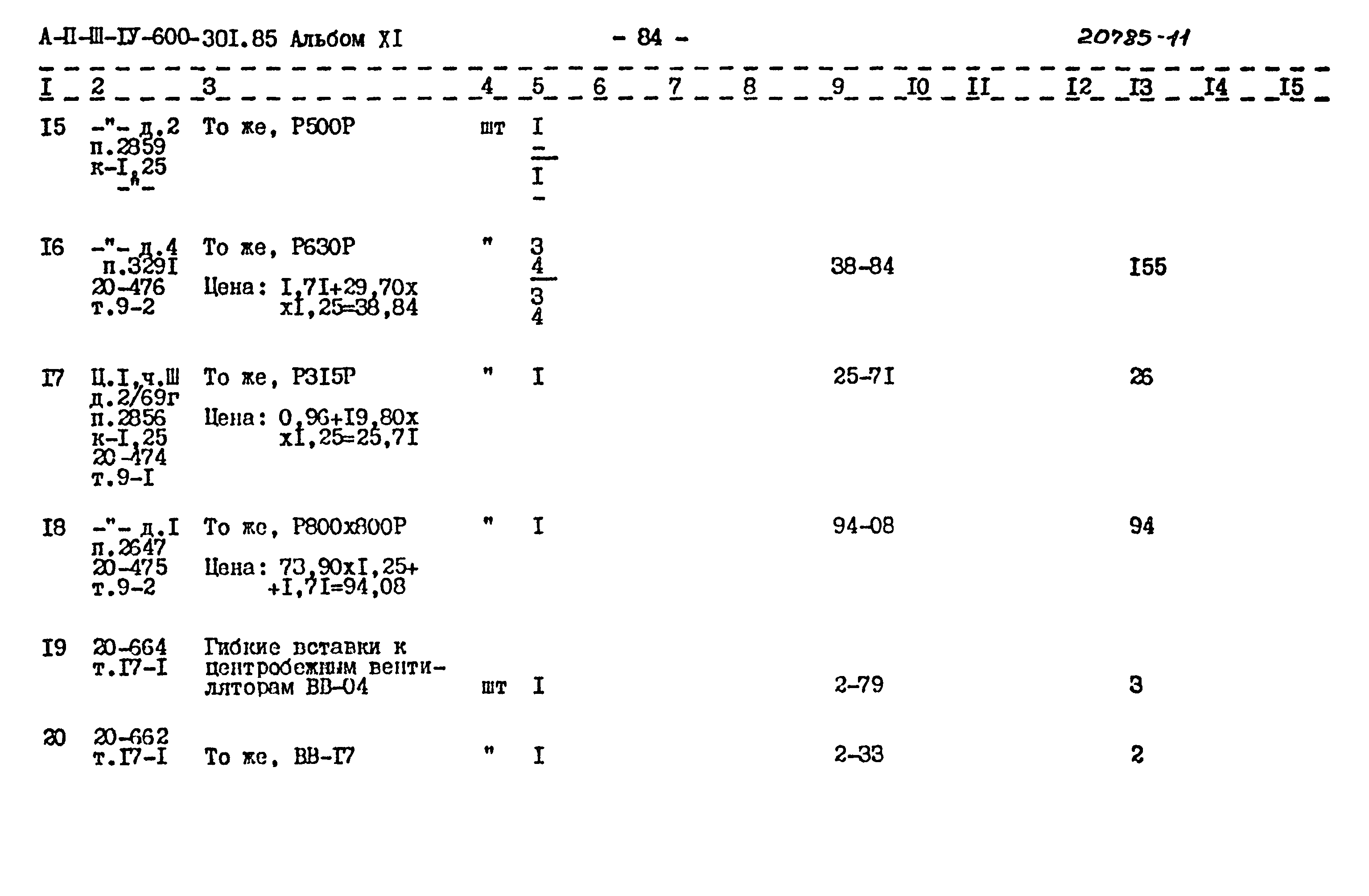 Типовой проект А-II,III,IV-600-301.85