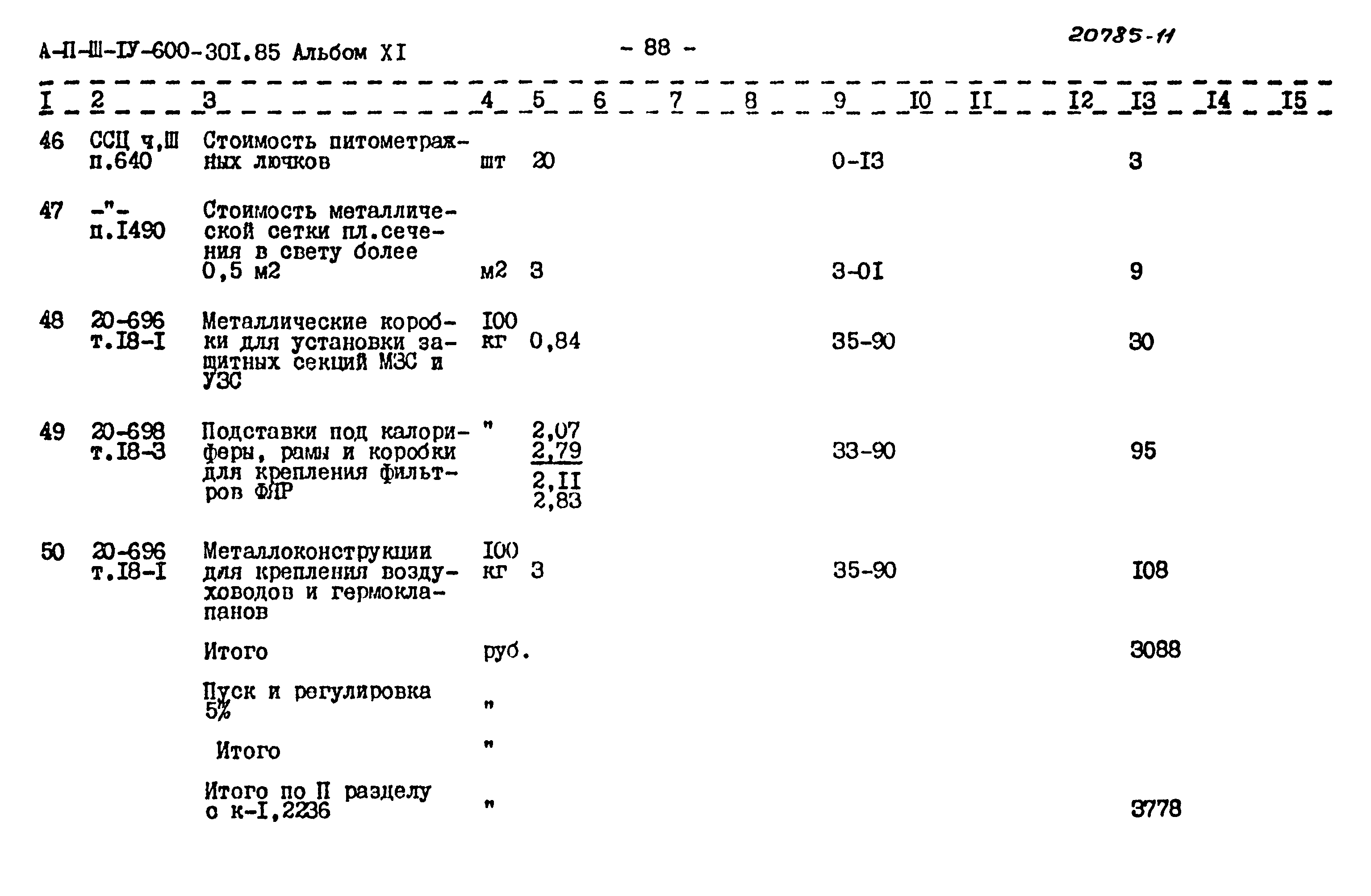 Типовой проект А-II,III,IV-600-301.85