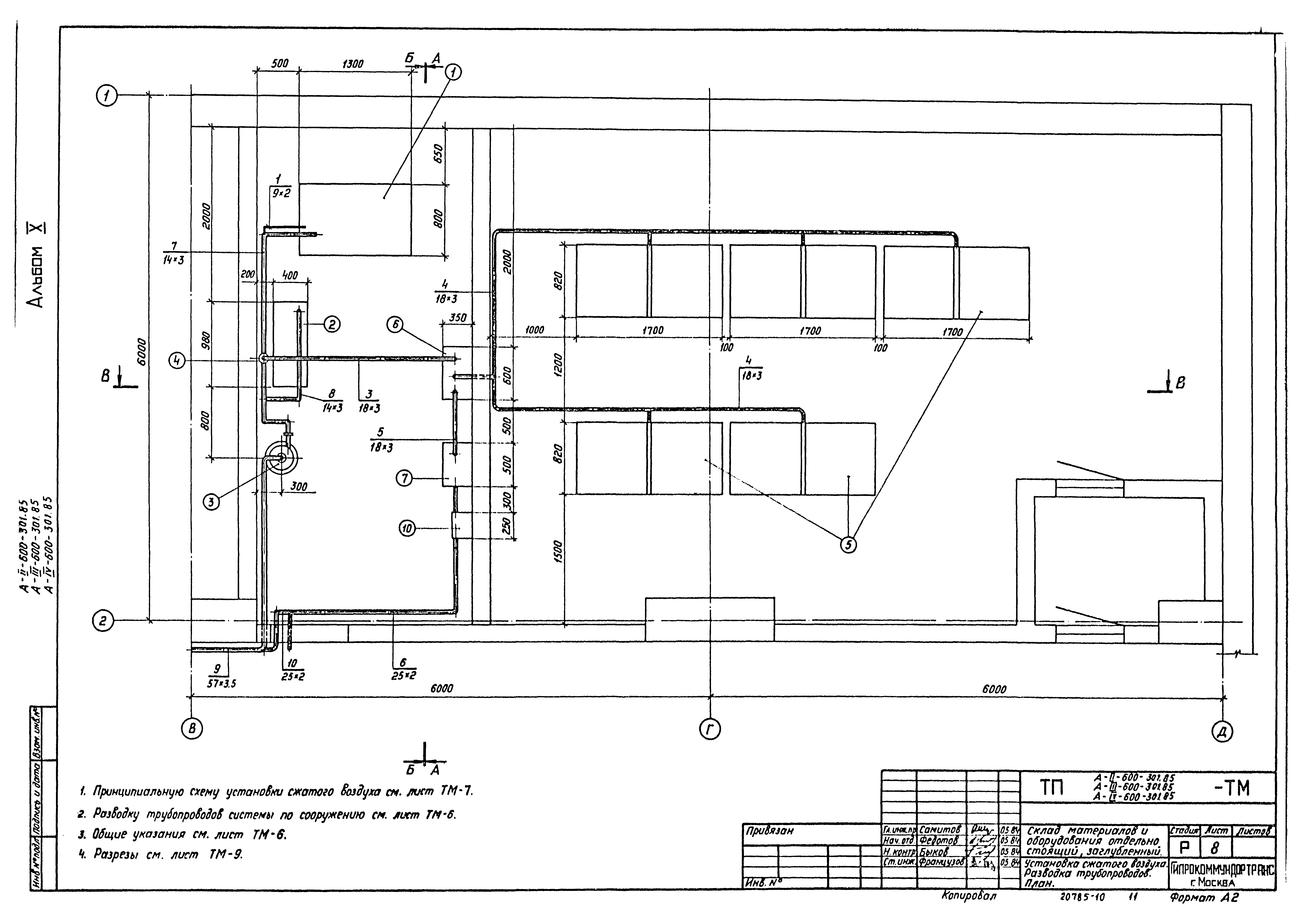 Типовой проект А-II,III,IV-600-301.85