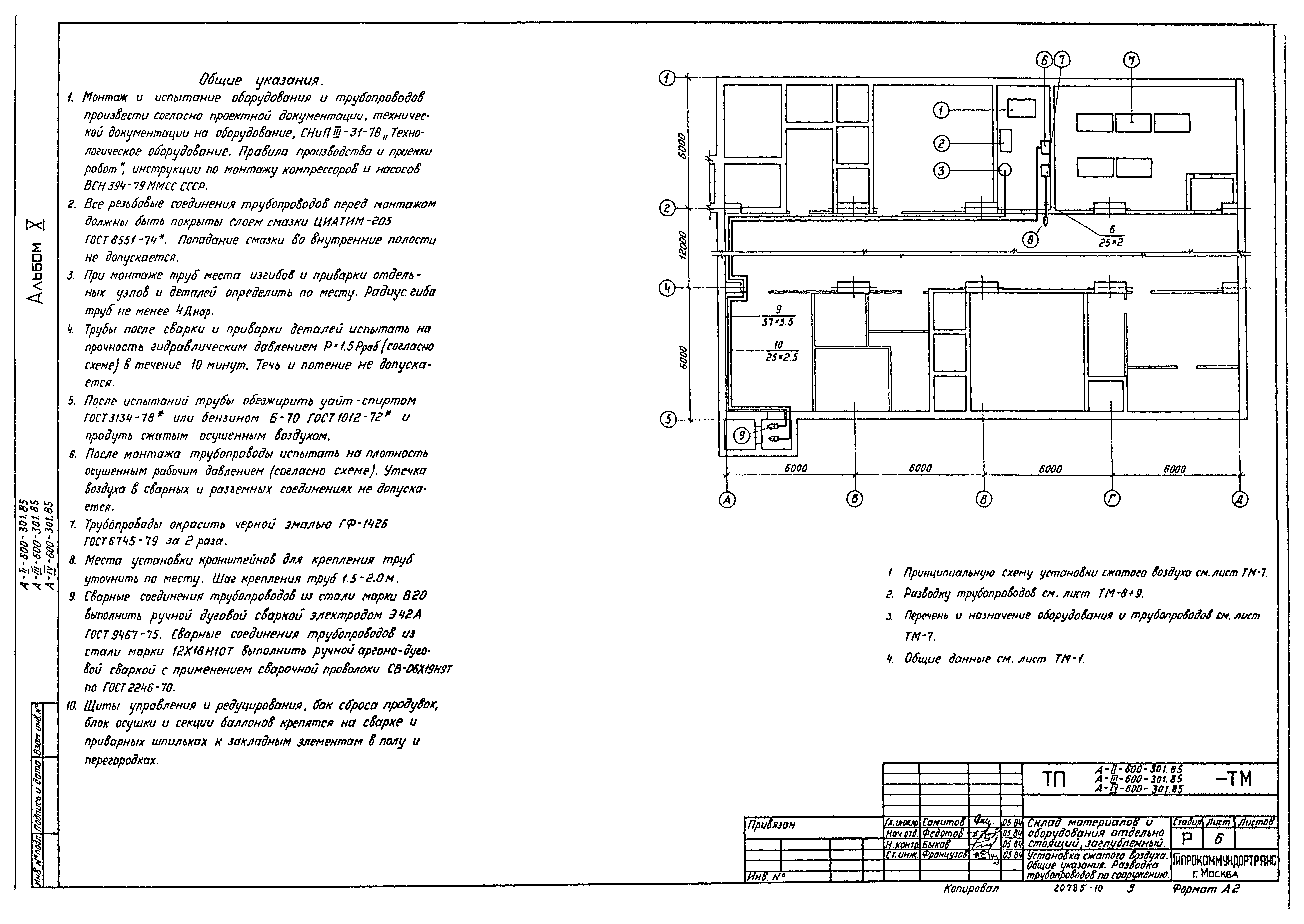 Типовой проект А-II,III,IV-600-301.85