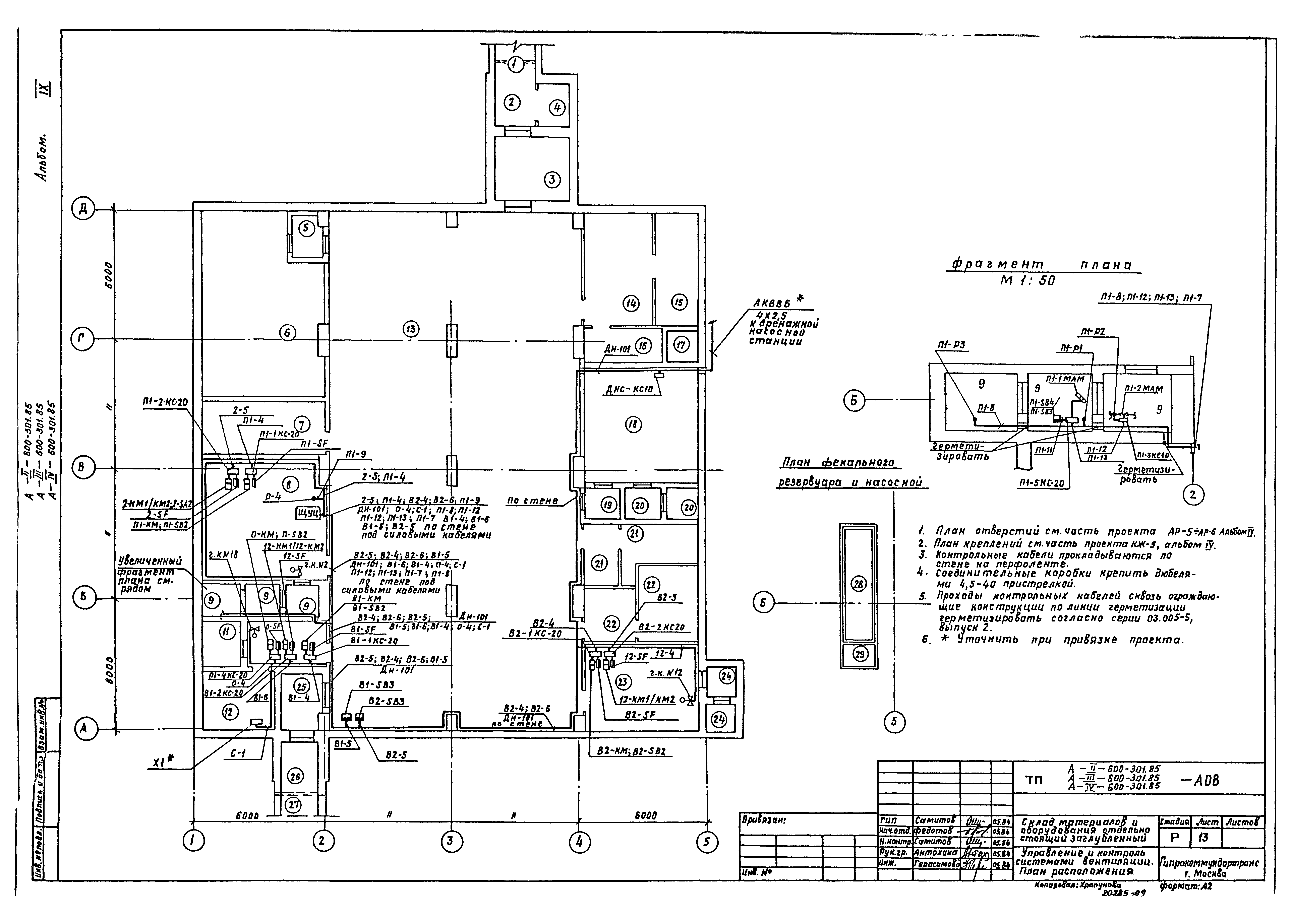 Типовой проект А-II,III,IV-600-301.85