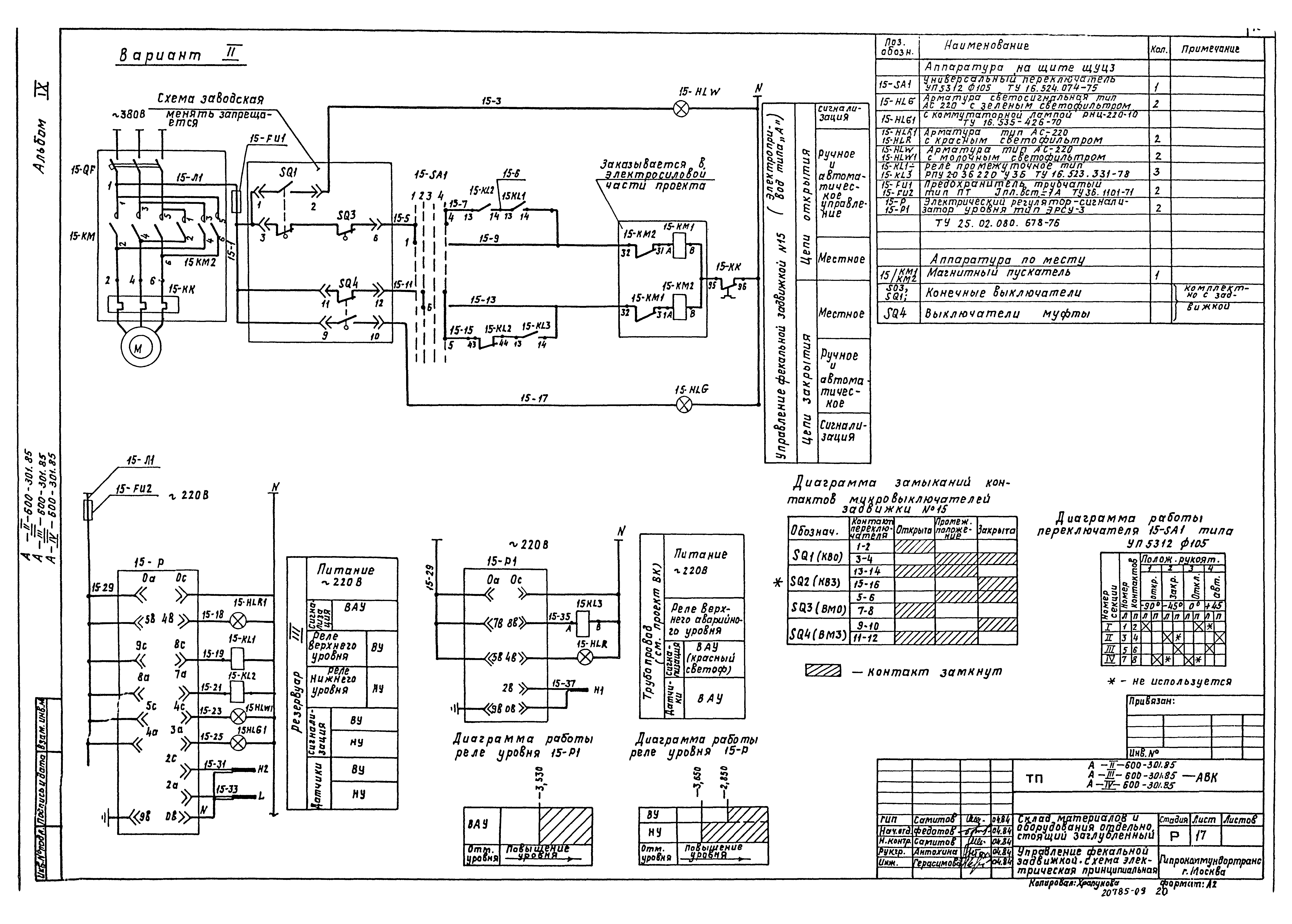 Типовой проект А-II,III,IV-600-301.85