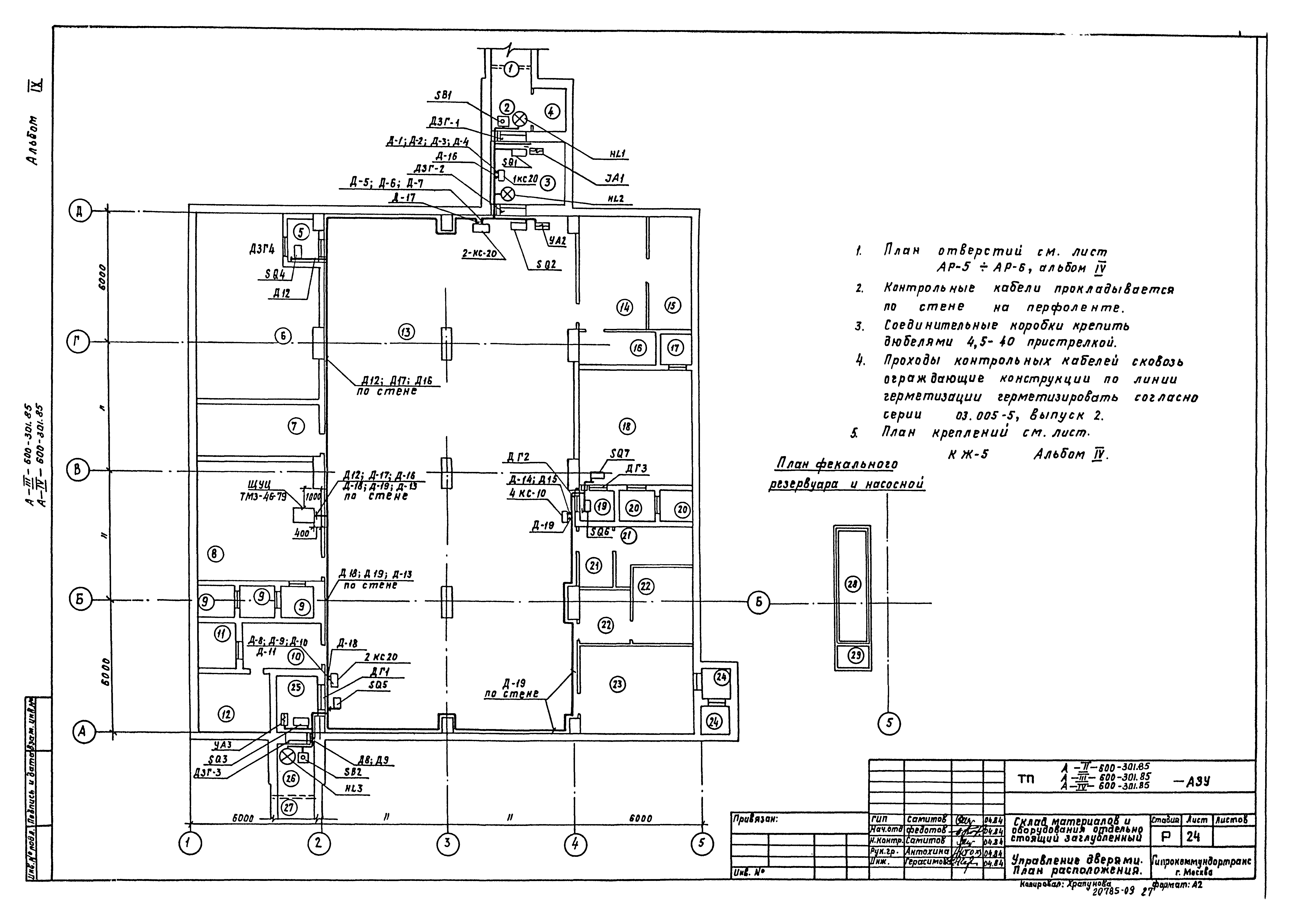 Типовой проект А-II,III,IV-600-301.85