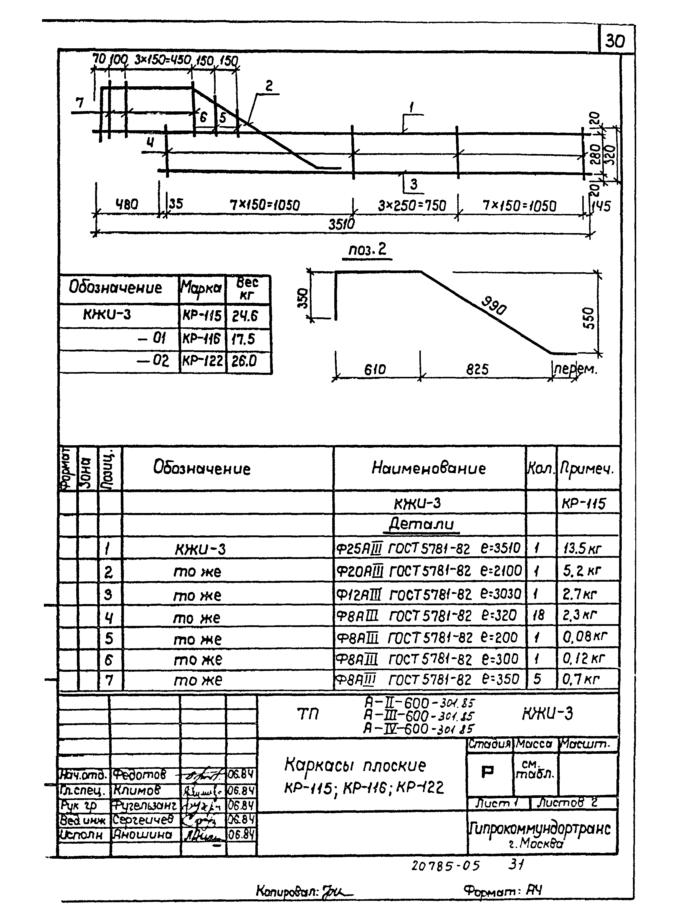 Типовой проект А-II,III,IV-600-301.85