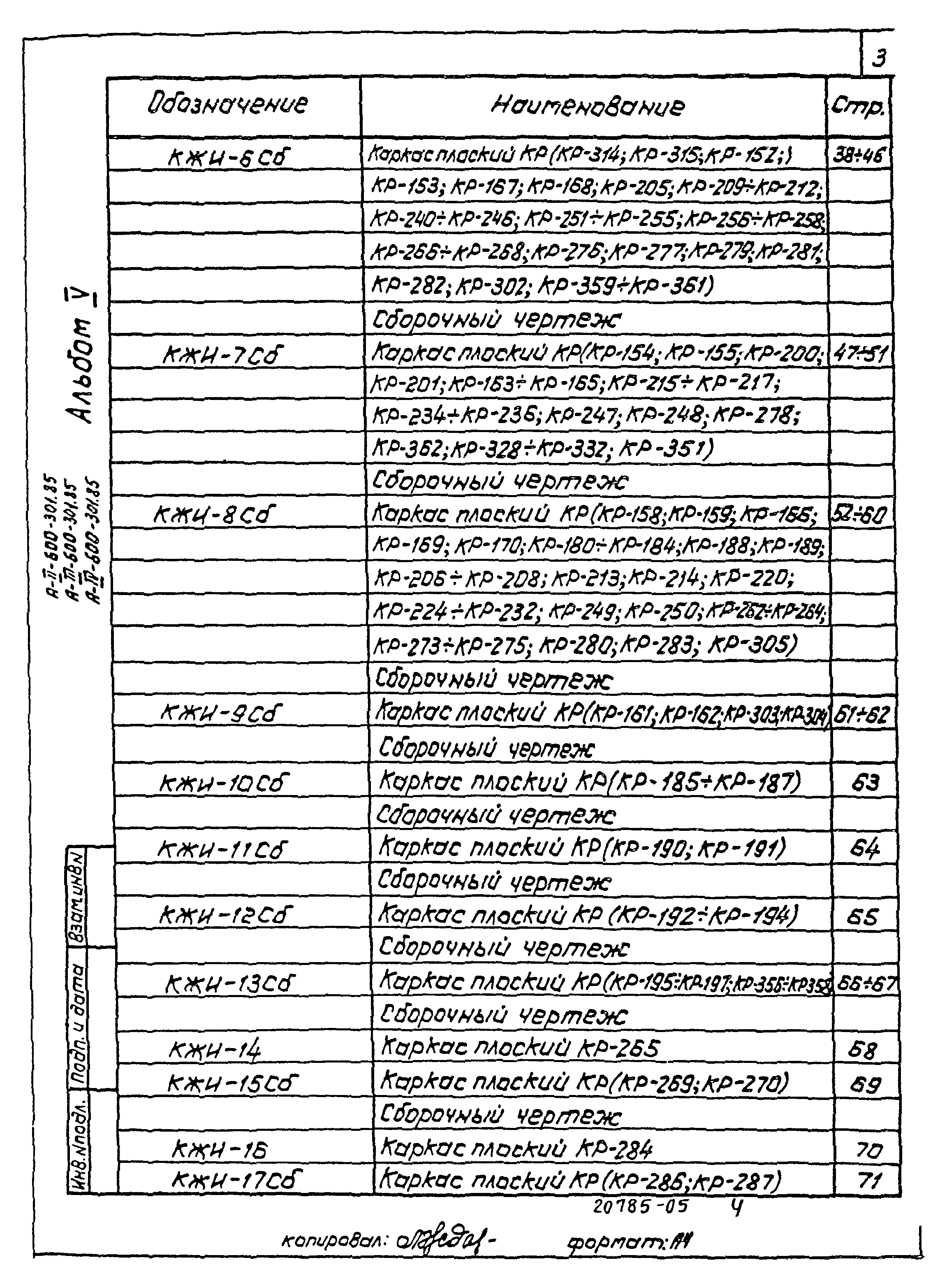Типовой проект А-II,III,IV-600-301.85