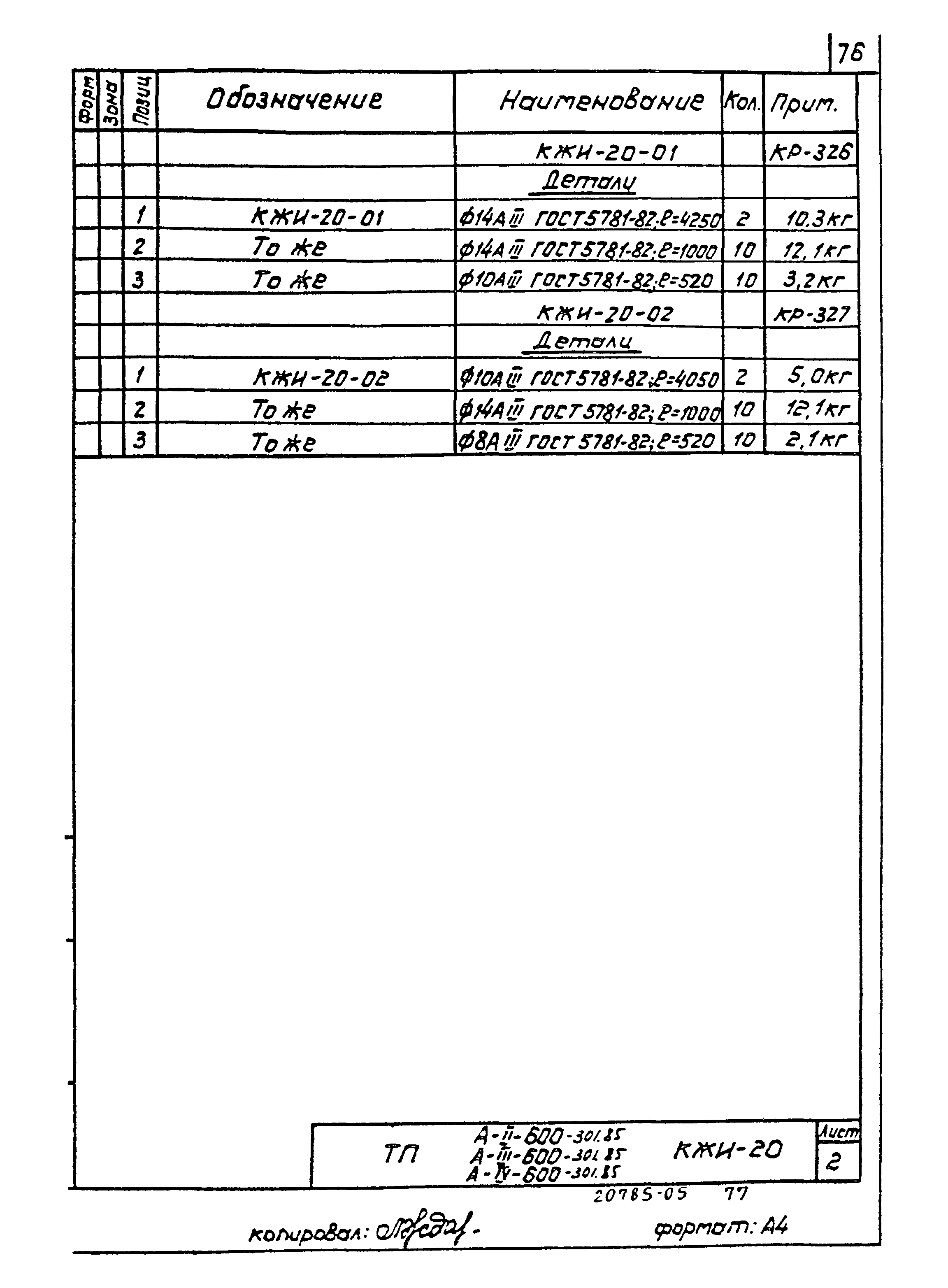 Типовой проект А-II,III,IV-600-301.85