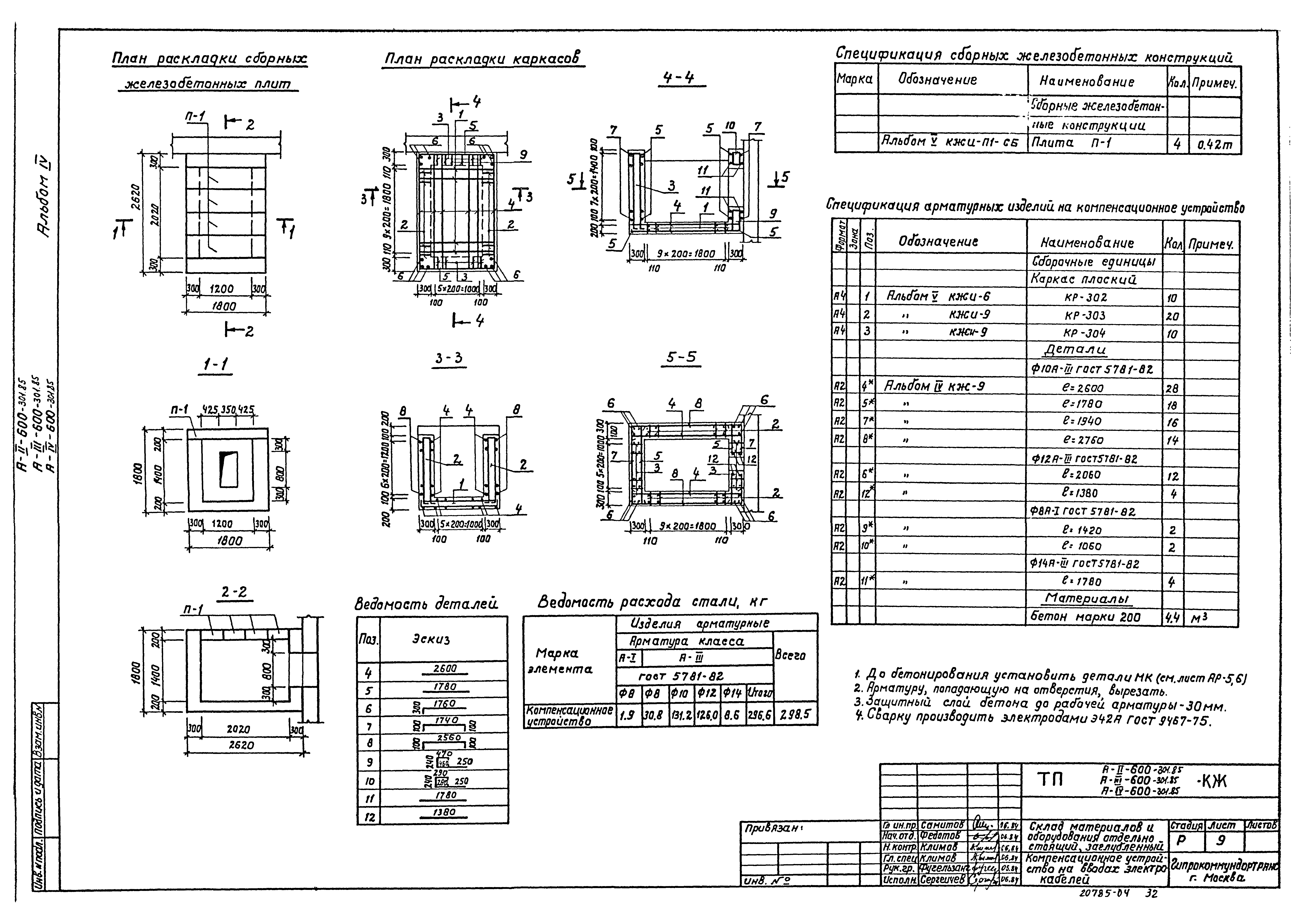 Типовой проект А-II,III,IV-600-301.85