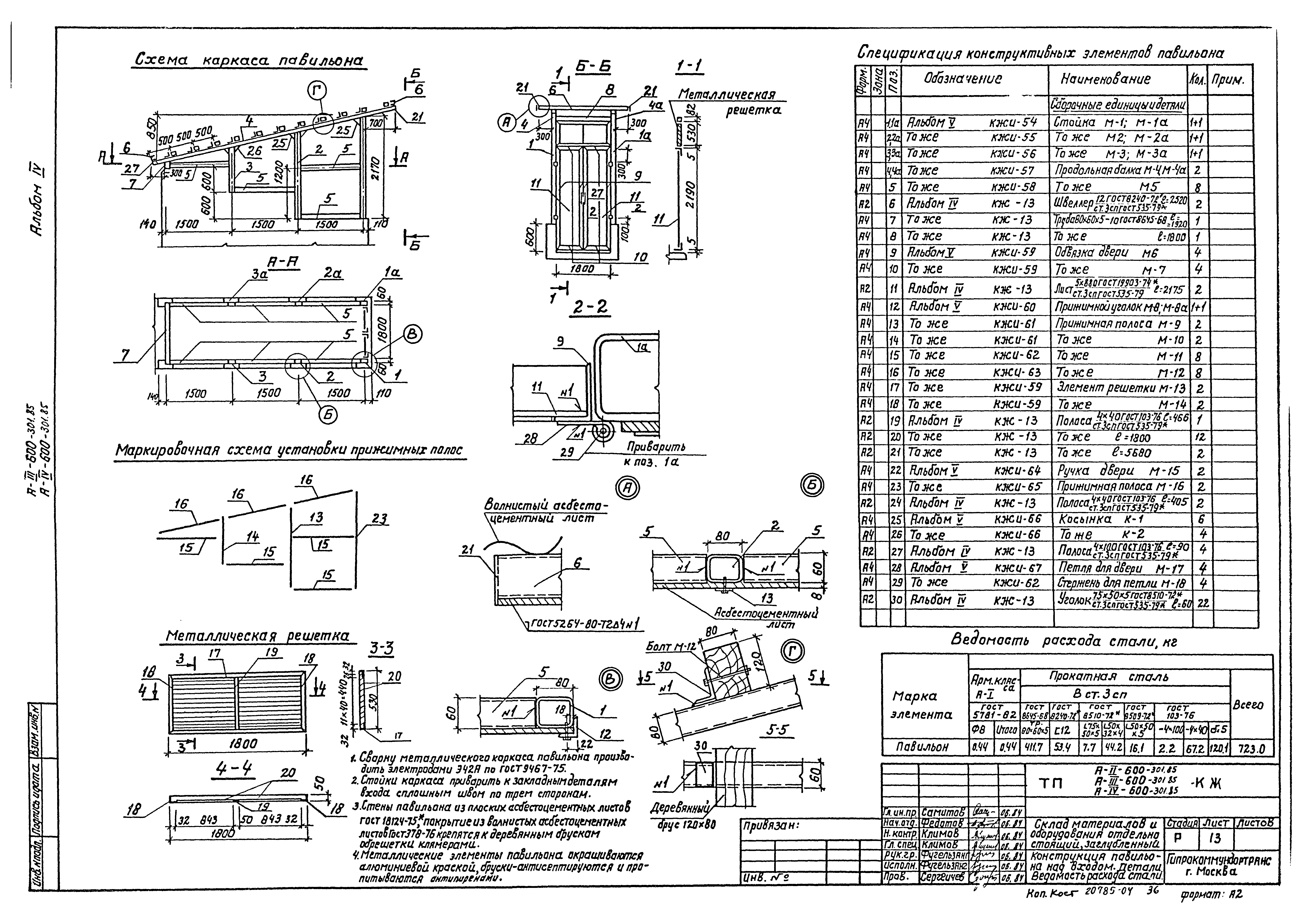 Типовой проект А-II,III,IV-600-301.85