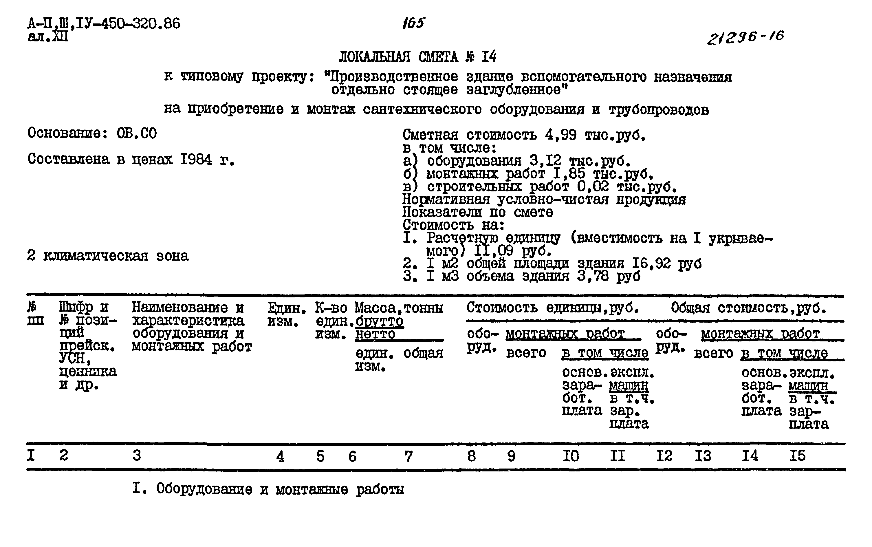 Типовой проект А-II,III,IV-450-320.86